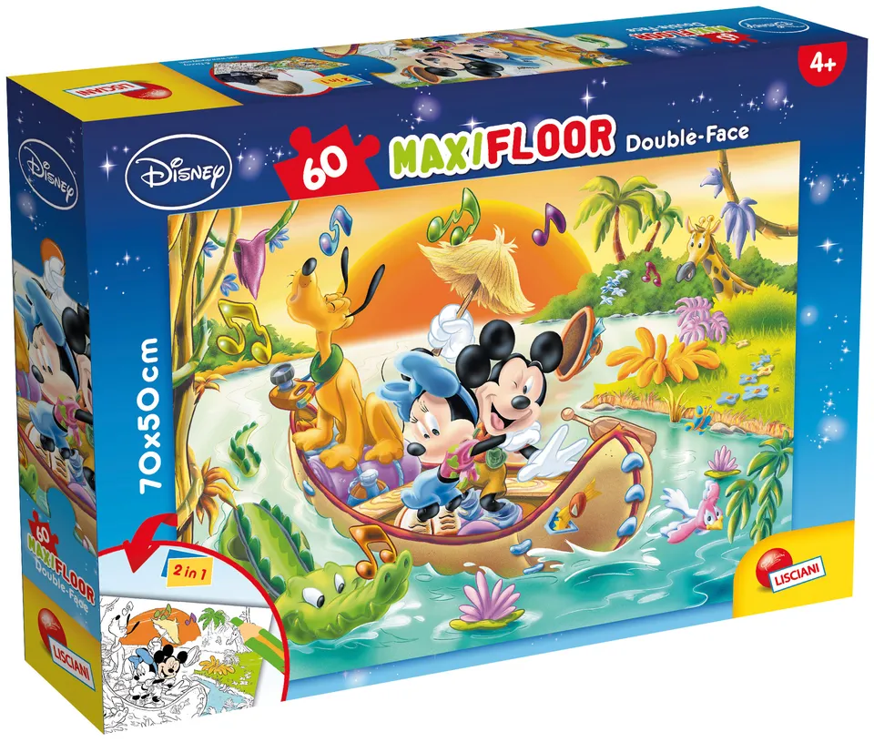 Lisciani Disney Puzzle DF Maxi Floor 60 puzzle Mickey da colorare