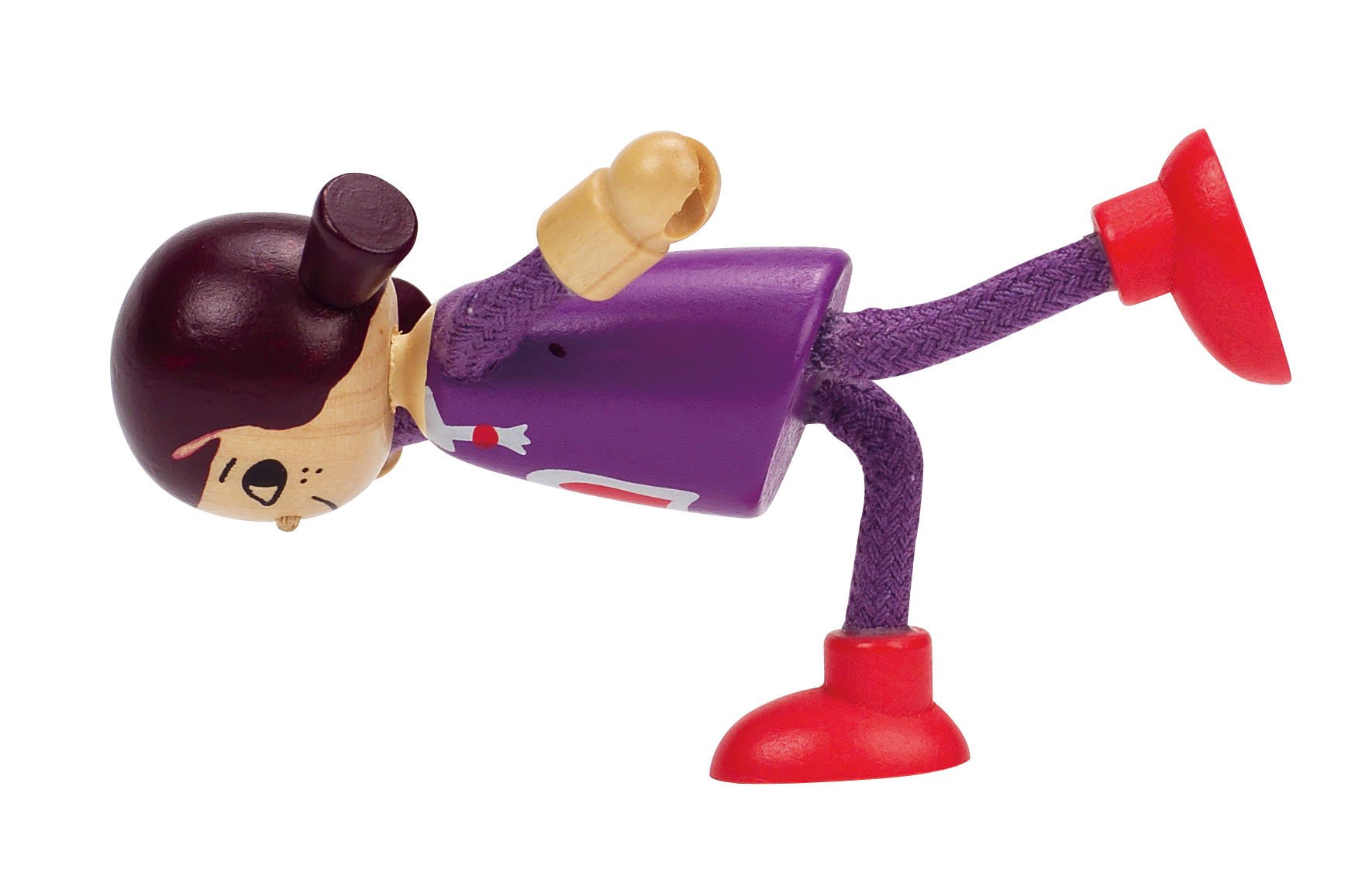 Hape Famiglia Moderna Bambola Legno Figlia Vestito Viola