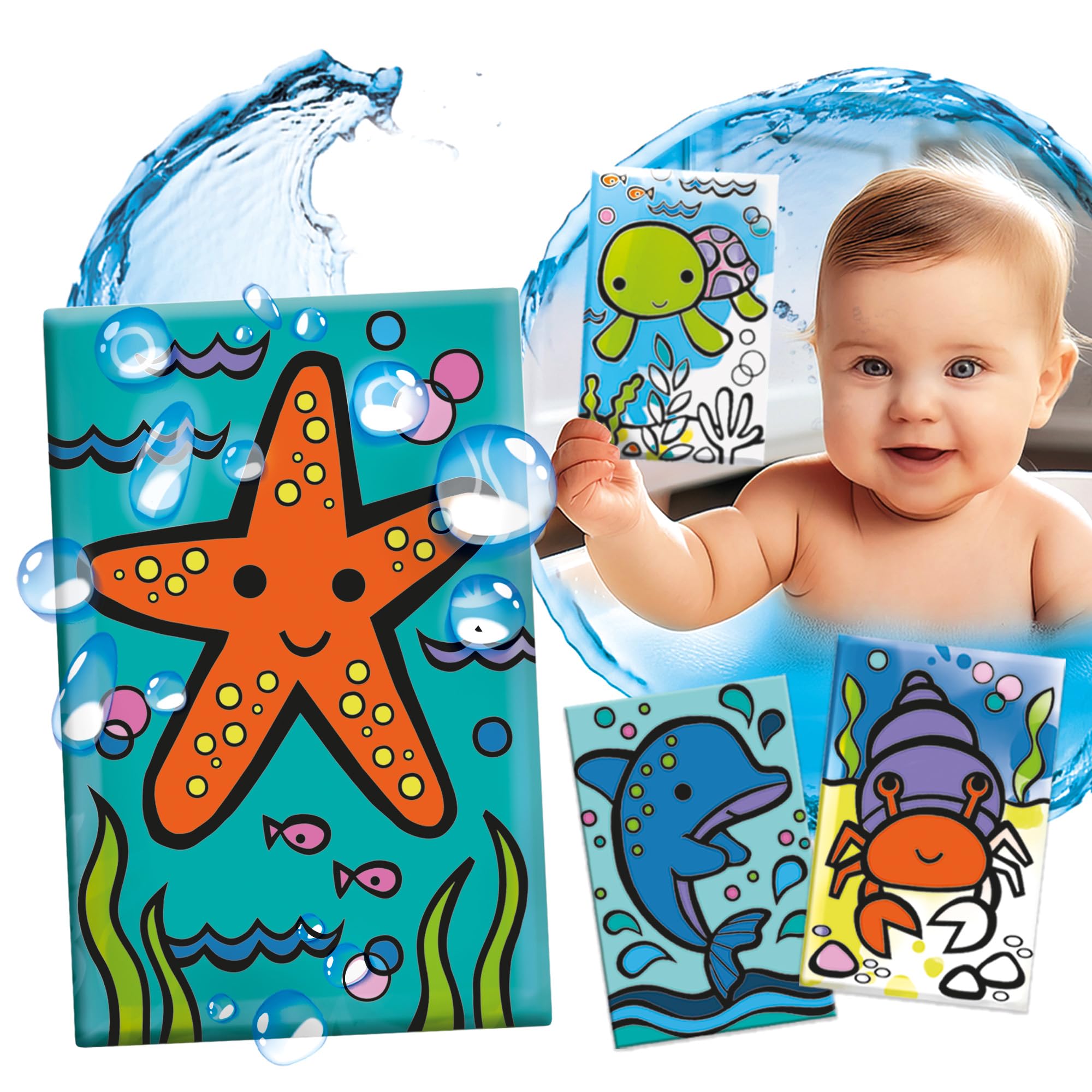 Headu Baby Bath flashcards bagnetto animali 8 carte 1-3 anni