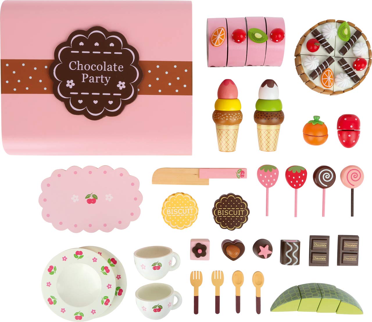 smallfoot 2847 Scatola Caramelle scatola dolci legno 56 pezzi