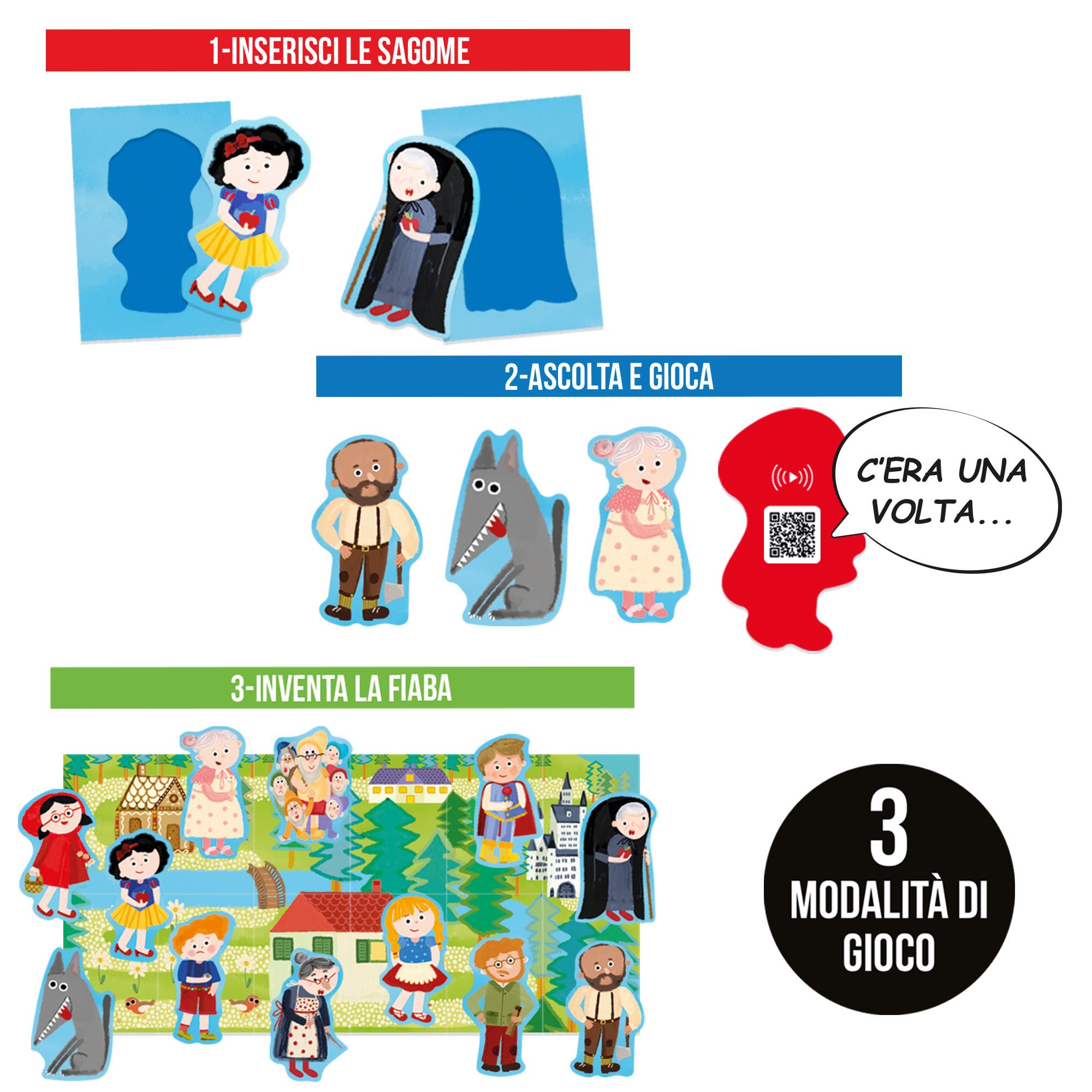 Headu Flashcards Baby Raccontafiabe carte fiabe 12 pezzi 2-4 anni