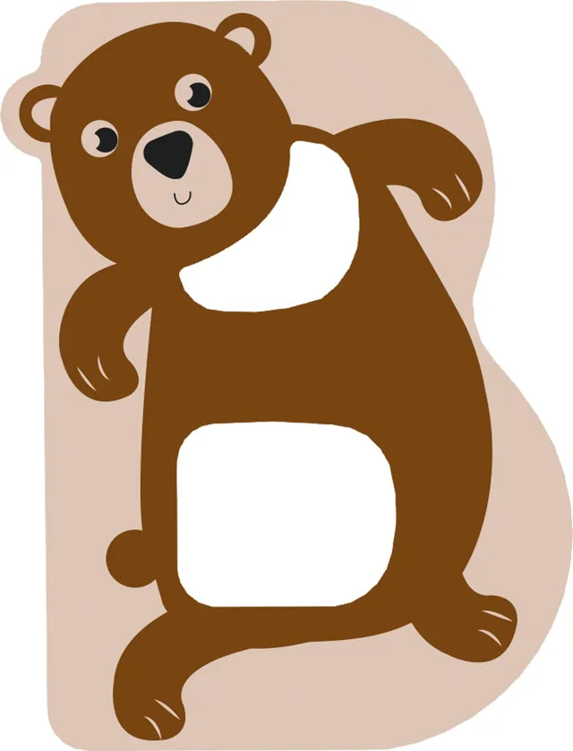 smallfoot Set Lettere Cameretta 12509 lettera legno B orso 12 pezzi