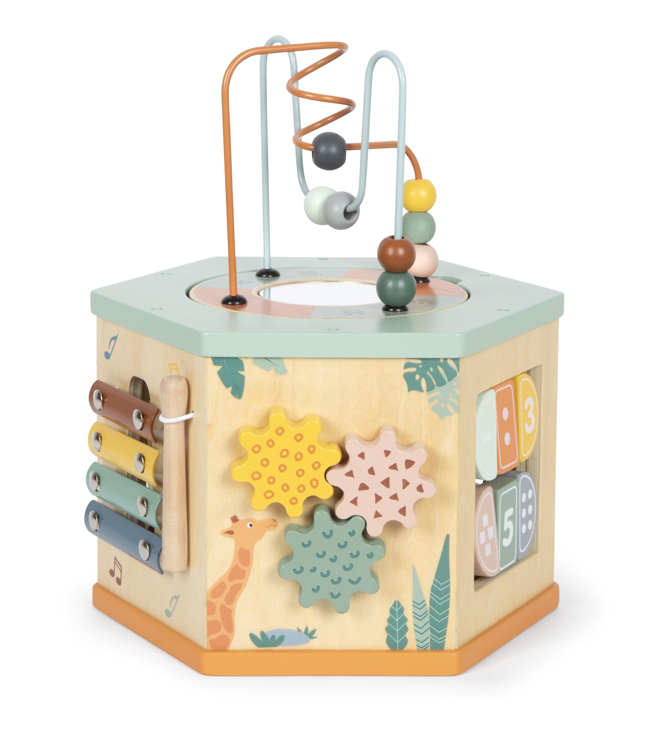 smallfoot Safari 12641 cubo motricità 7 attività legno