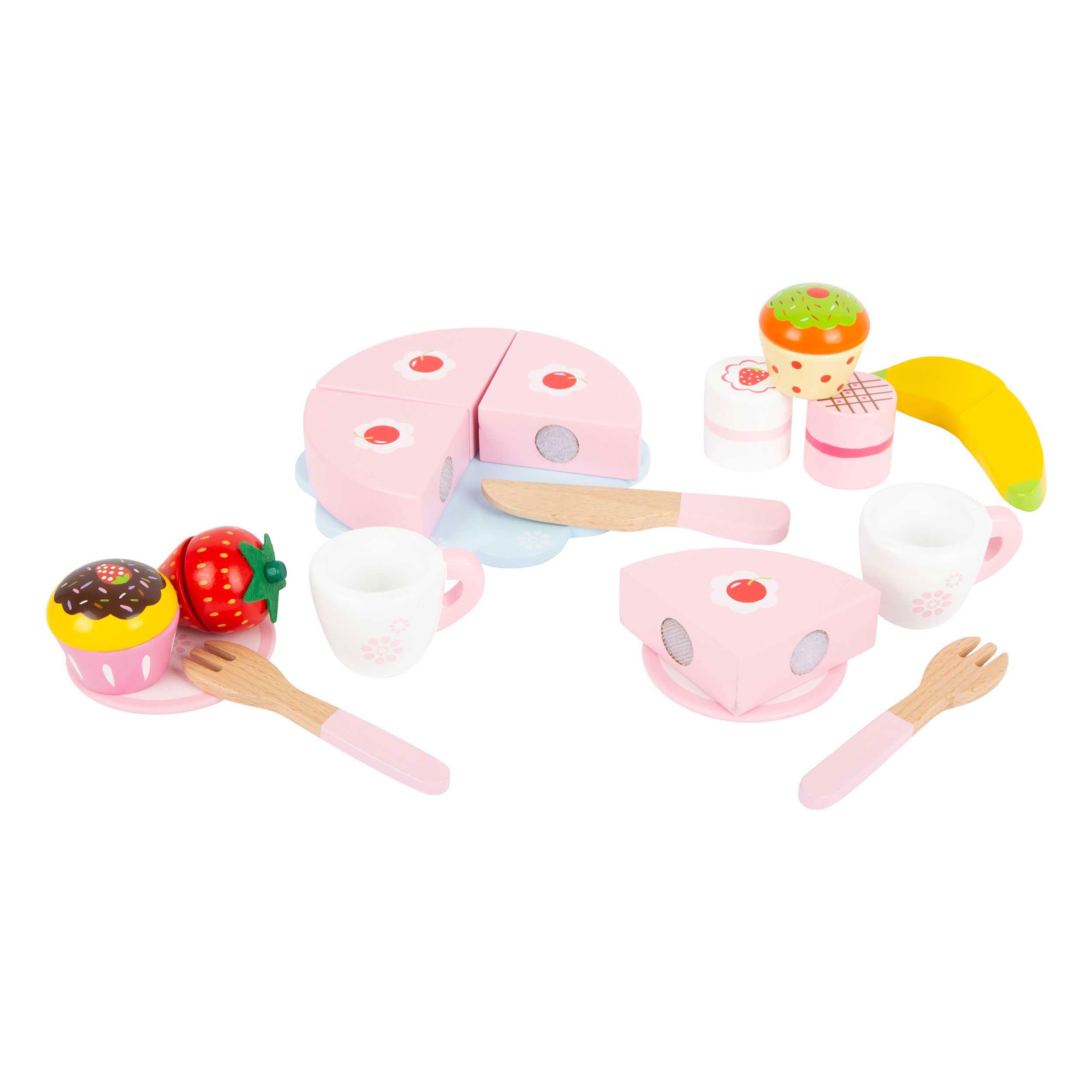 smallfoot 11796 Cassetta dolciumi set cucina legno da 3 anni