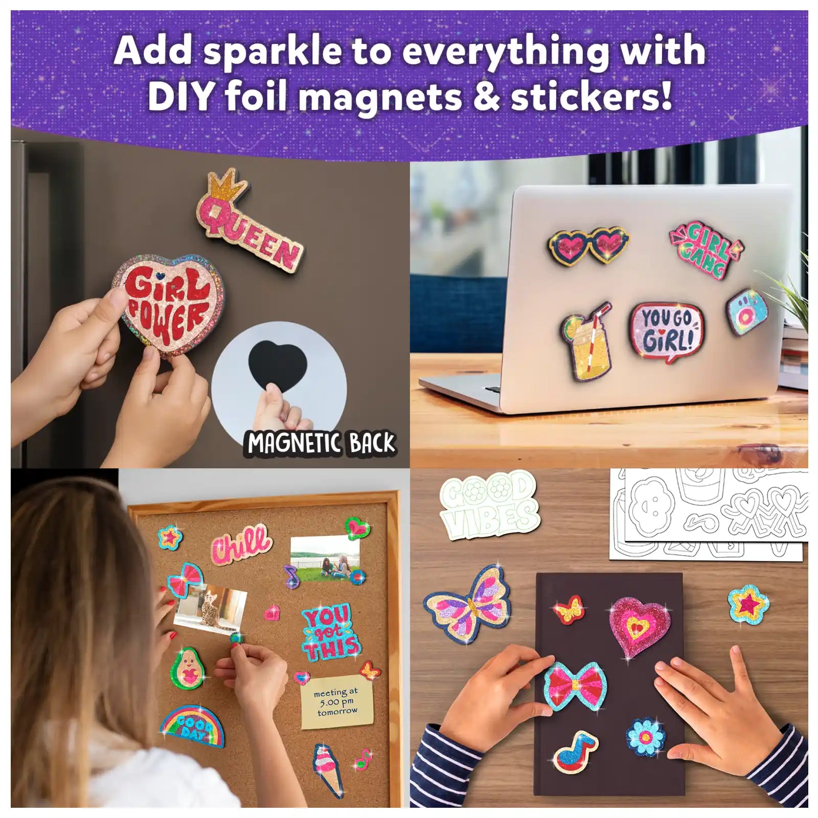 Skillmatics Foil Fun Girl Power kit foil magnetico 7-13 anni