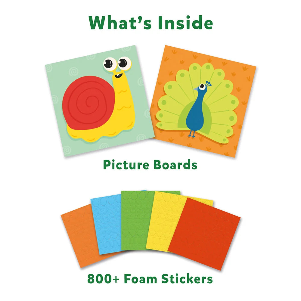 Skillmatics Fun with Foam Amazing Animals sticker art 800 pezzi animali