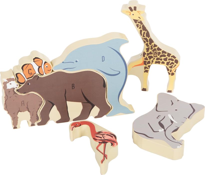 smallfoot puzzle lettere animali legno 26 pezzi alfabeto