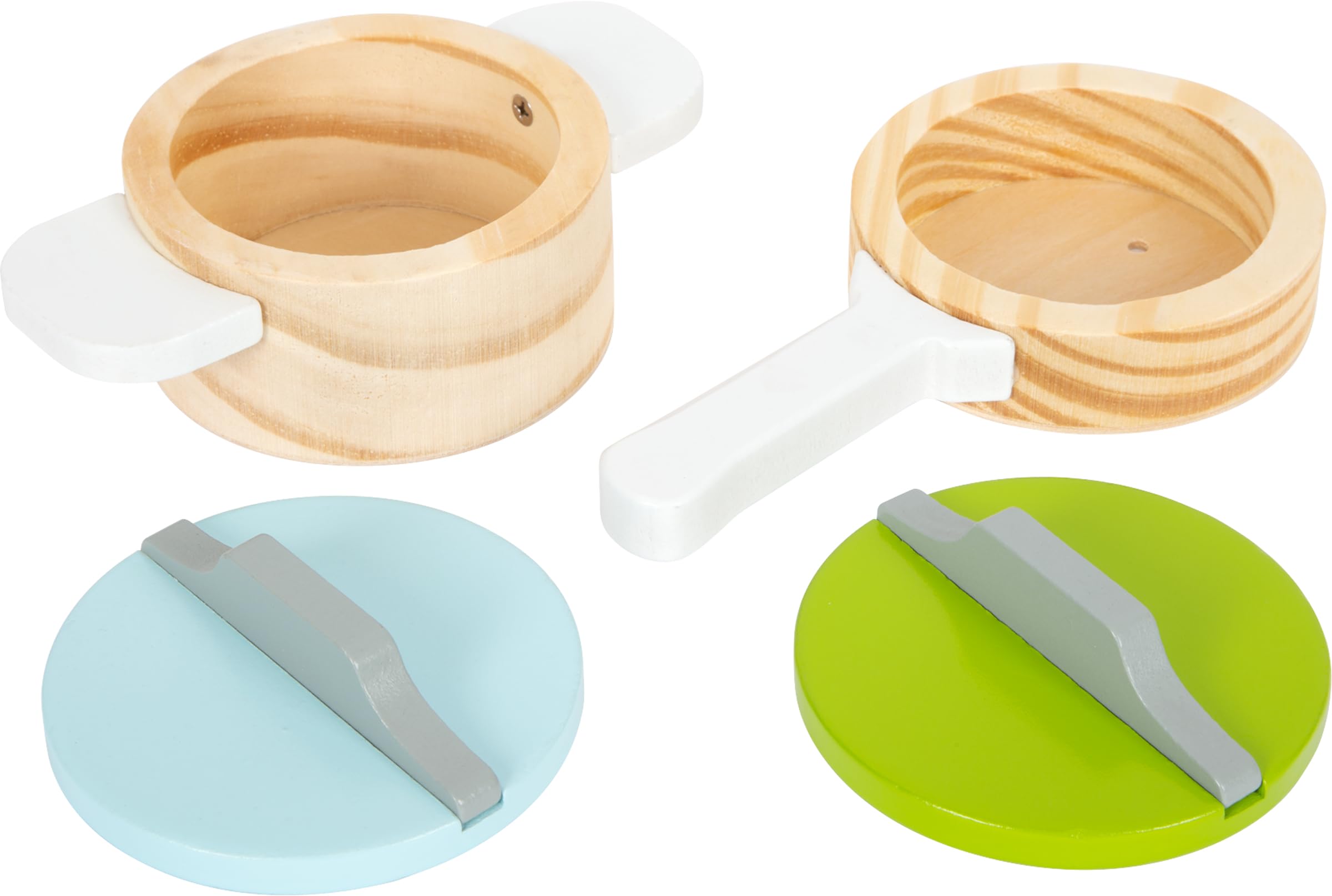 Small Foot 11098 Set Pentole Legno Bambini 15 Pezzi Cucina