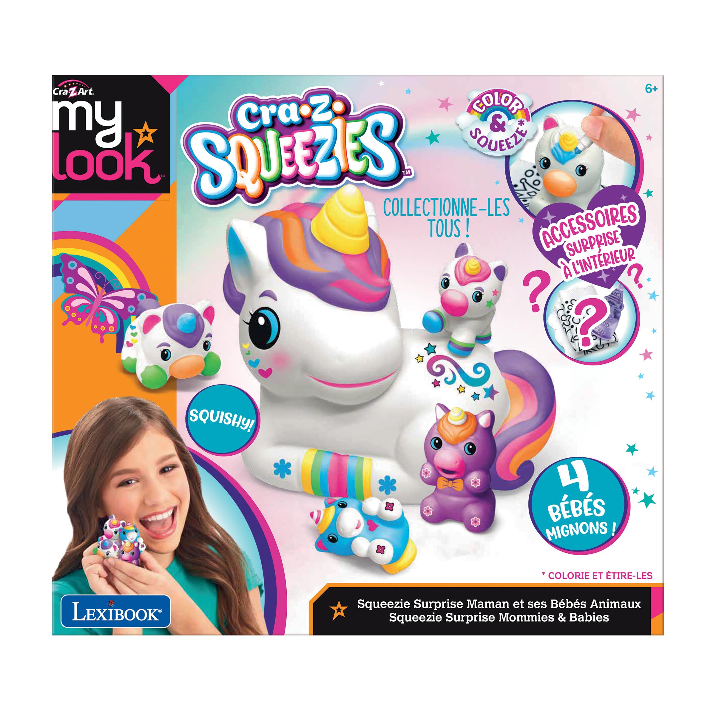 Lexibook CRSS6 Squeezie Surprise gioco mamma cuccioli