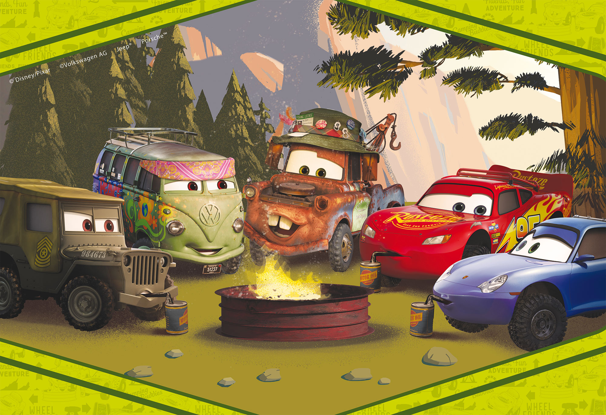 Lisciani Disney Eco-Puzzle Cars 60 puzzle double-face da colorare