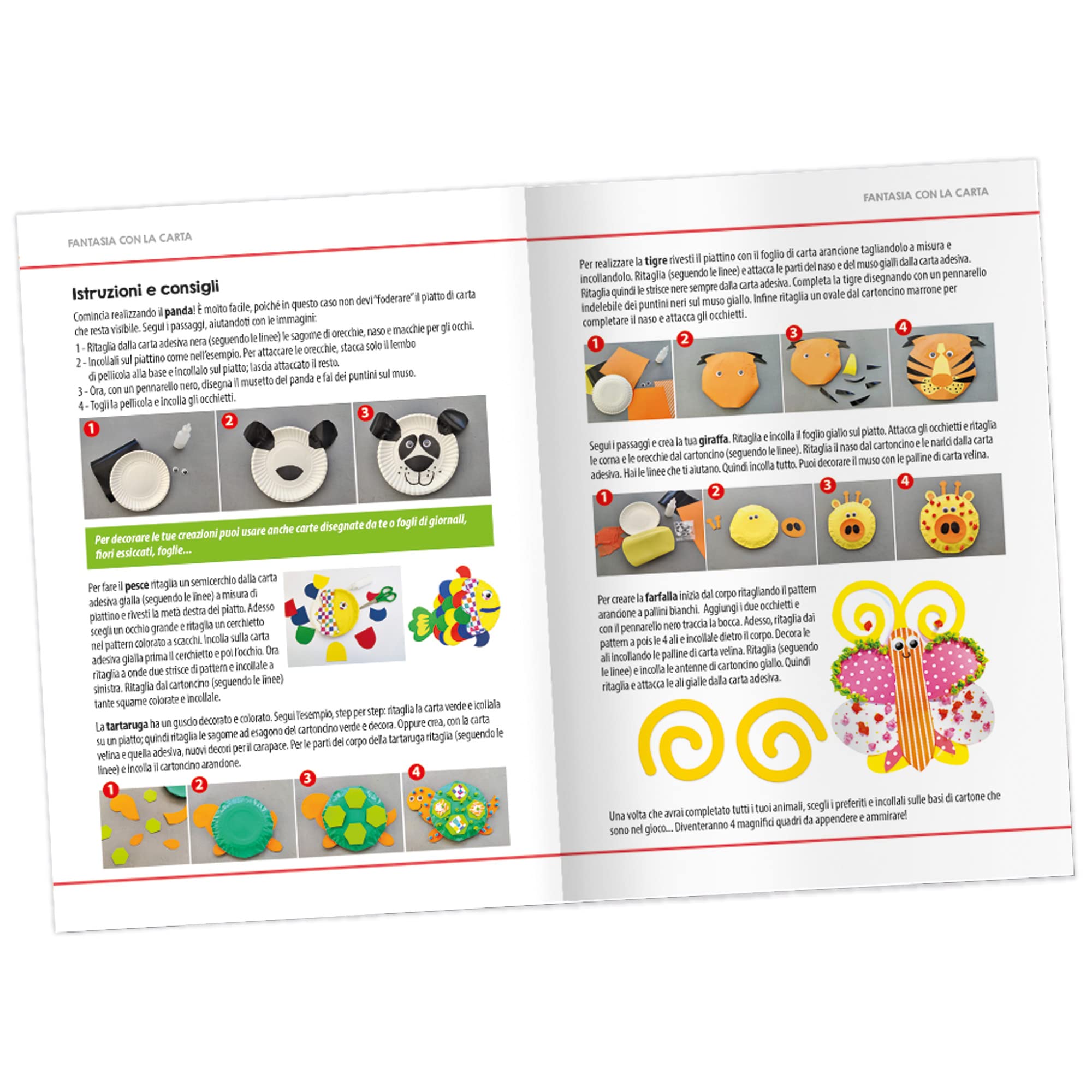 Headu Fantasia con la Carta kit creativo 4-8 anni animali