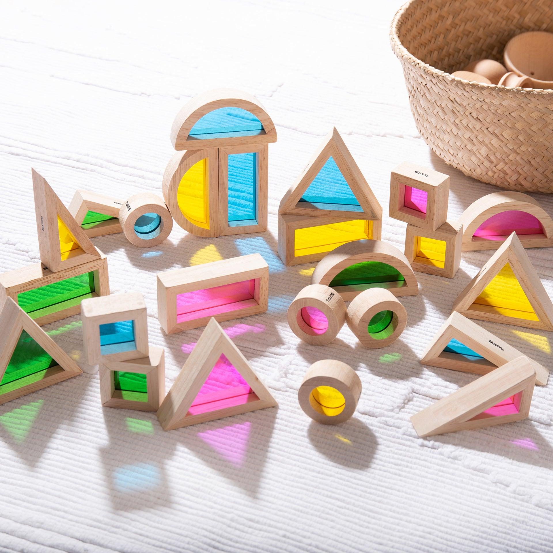 Tickit Rainbow Block Set costruzioni legno 24 pz da 12 mesi