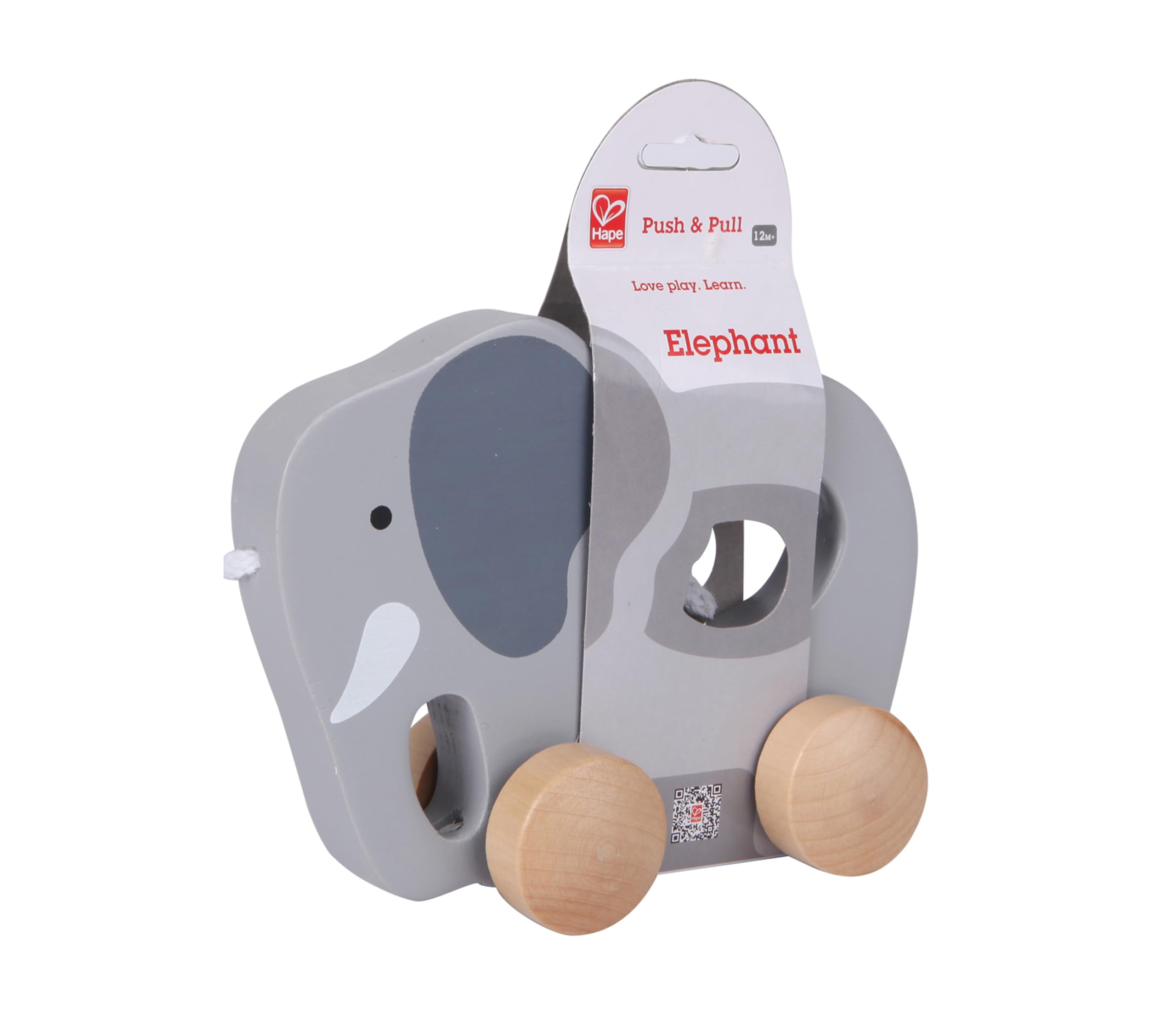Hape Elefante da Trainare Gioco in Legno con Cordino 12 Mesi