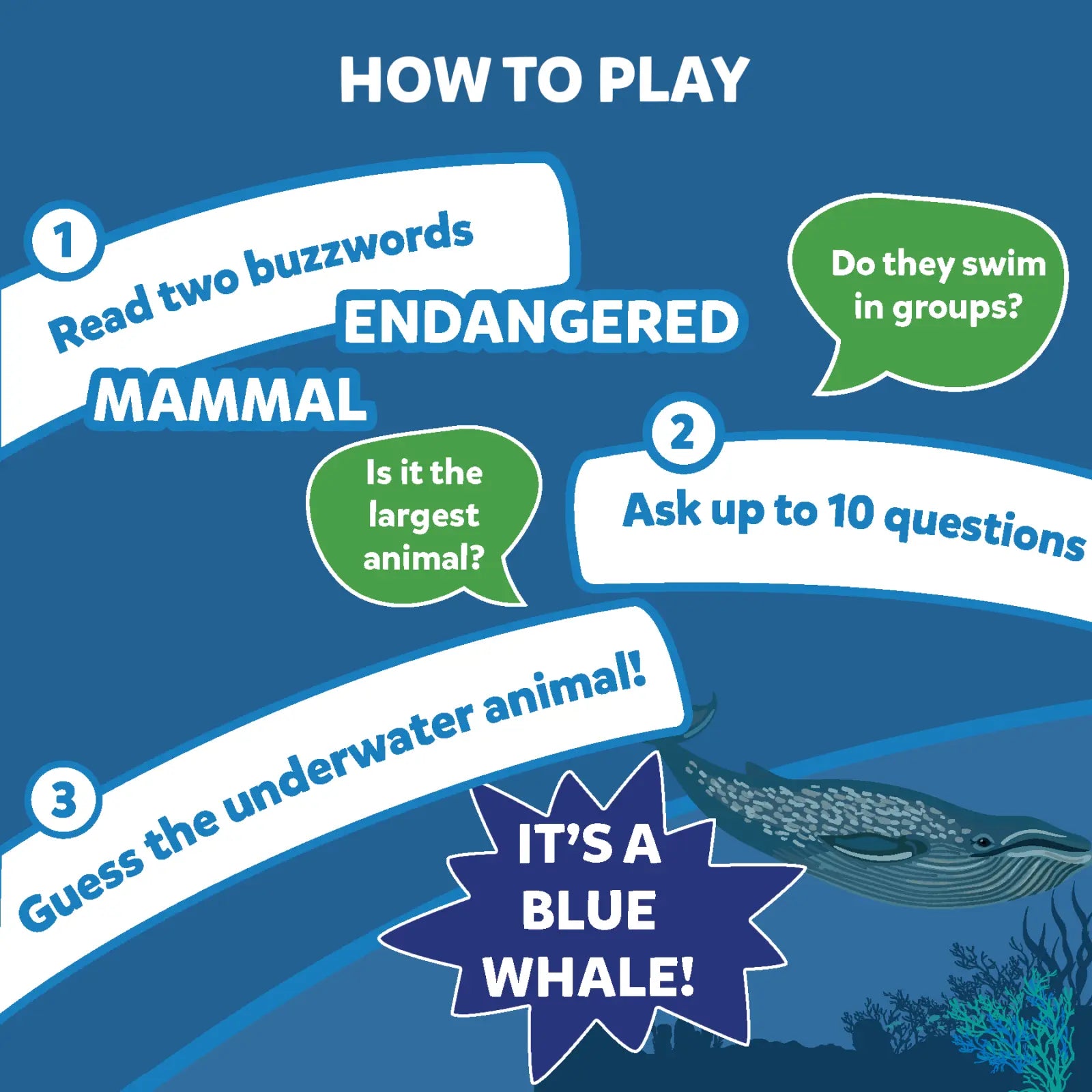 Skillmatics Guess in 10 Underwater Animals gioco quiz 8+ anni