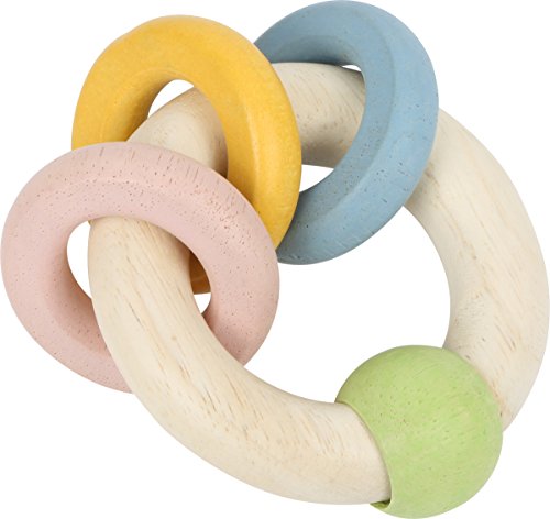 smallfoot Lotta 10515 anello presa legno neonato sonaglio