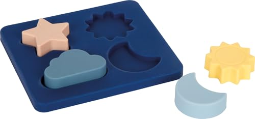 smallfoot puzzle in silicone morbido 4 pezzi sole e luna