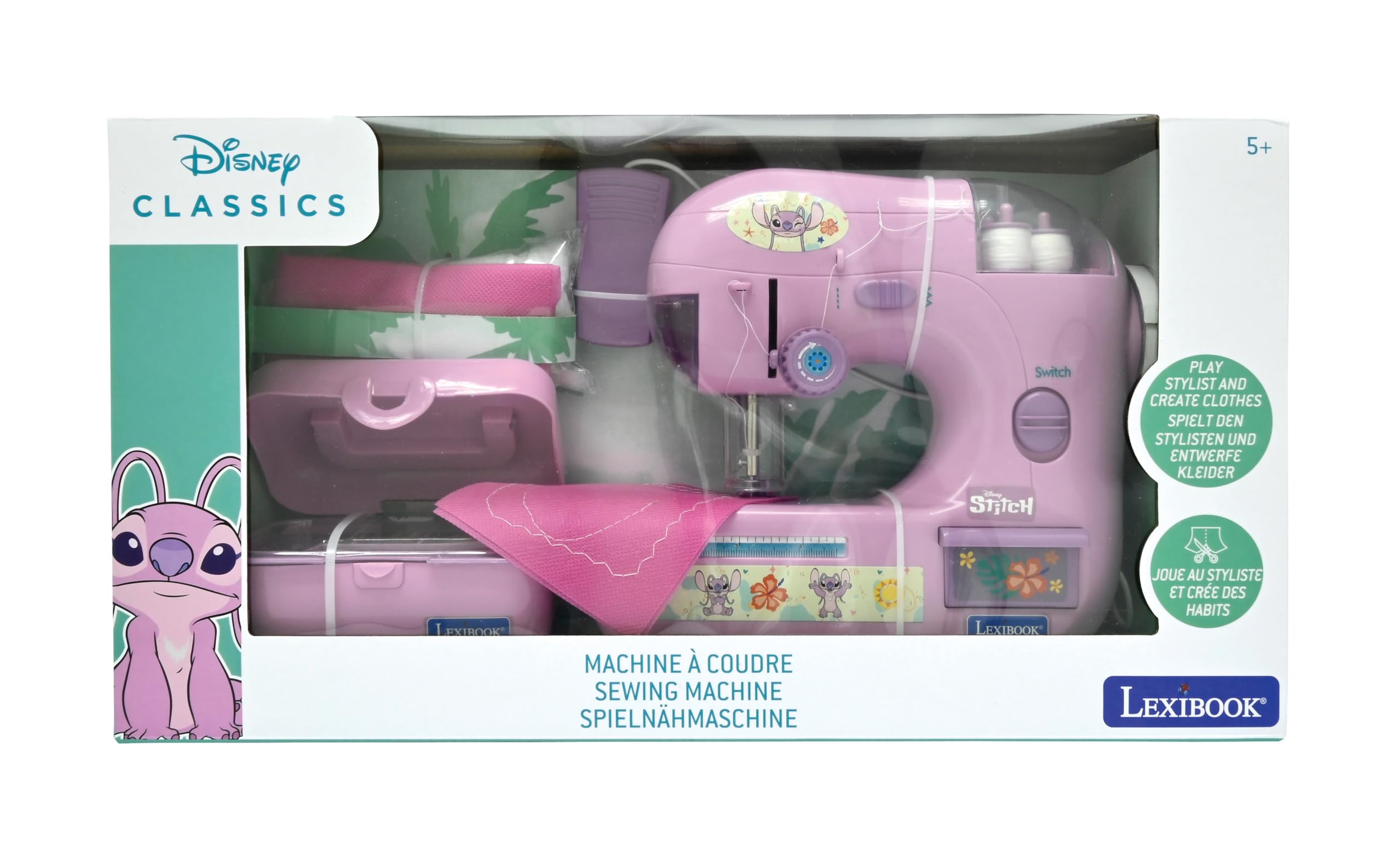 Lexibook Angel SW100D1 Macchina da Cucire Giocattolo con Pedale