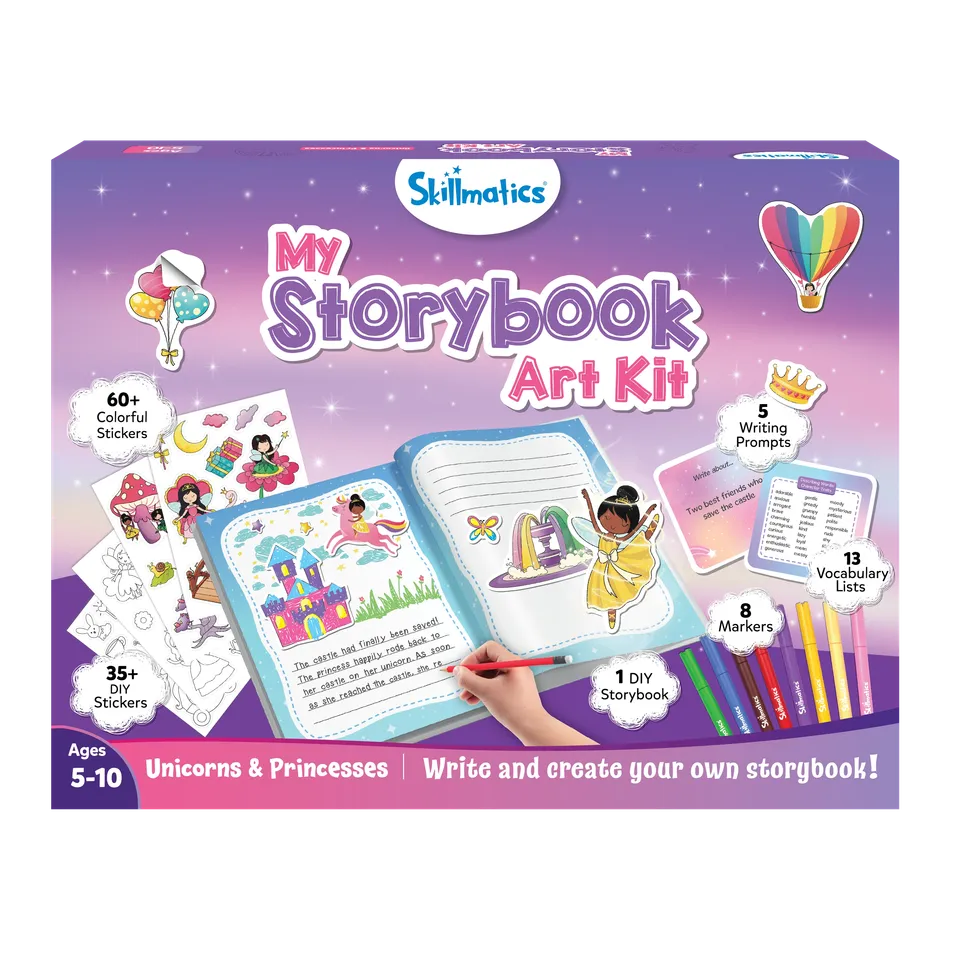 Skillmatics Storybook Art Kit Unicorni libro da creare stickers
