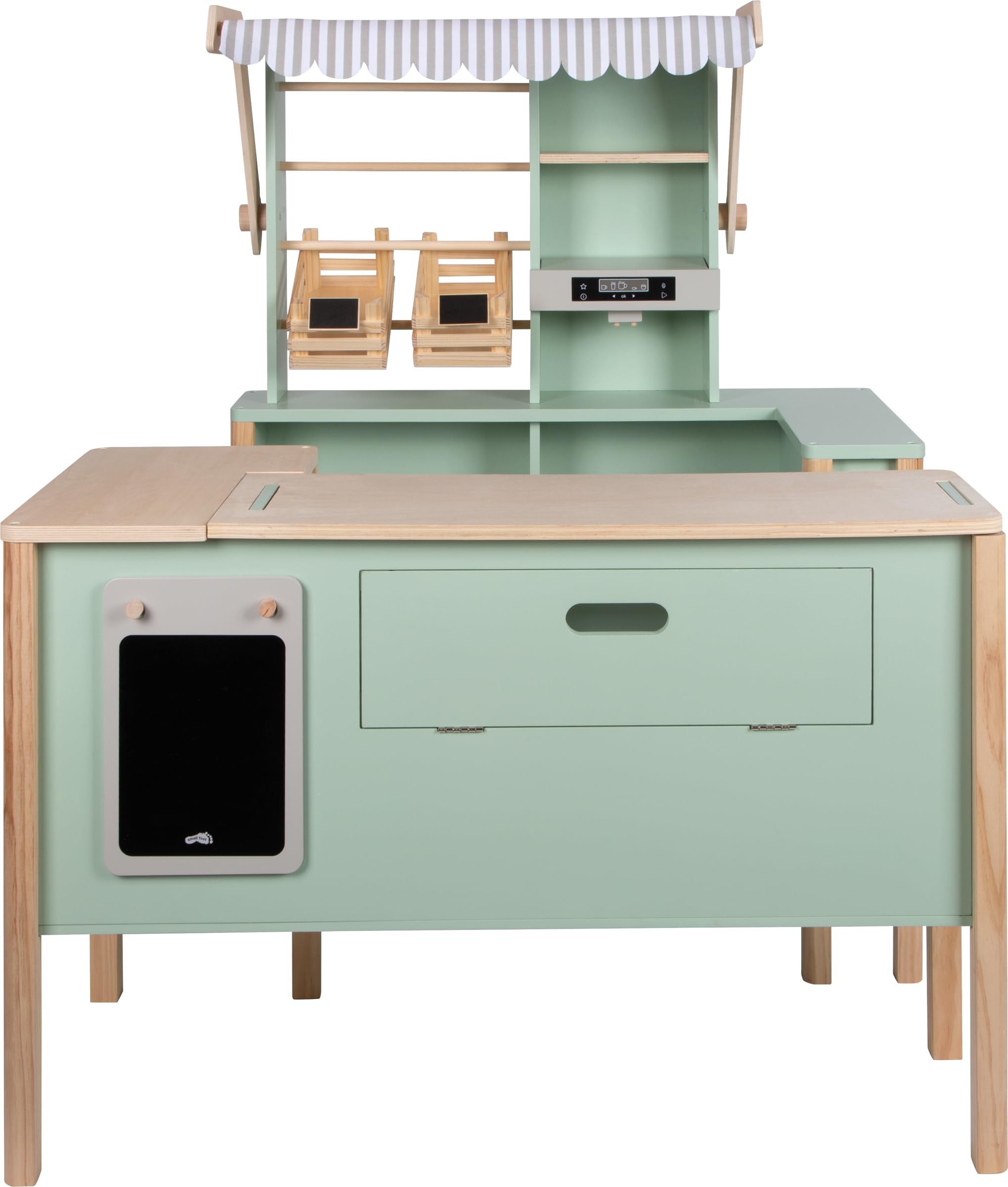 smallfoot 12688 cucina gioco negozio verde fresh con accessori