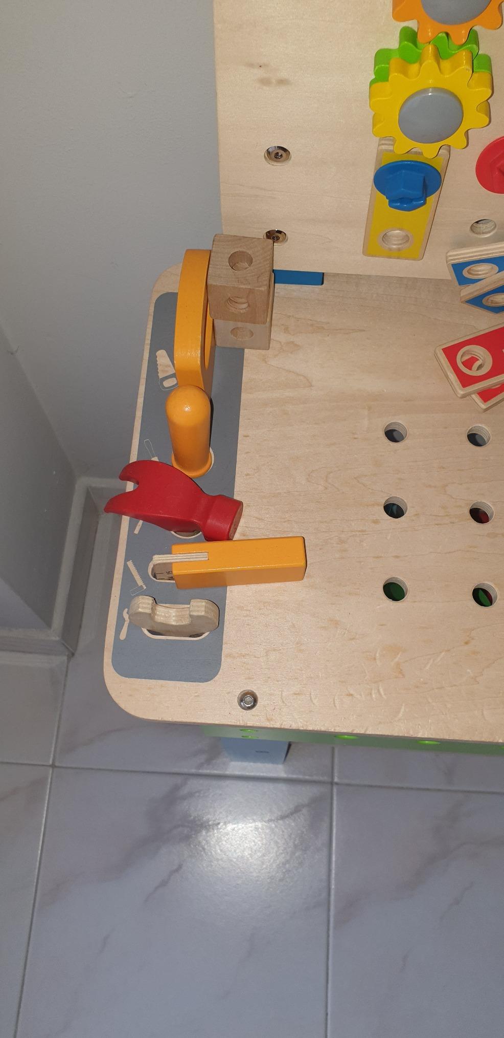 Hape Banco Lavoro legno attrezzi 35 pezzi 3 anni