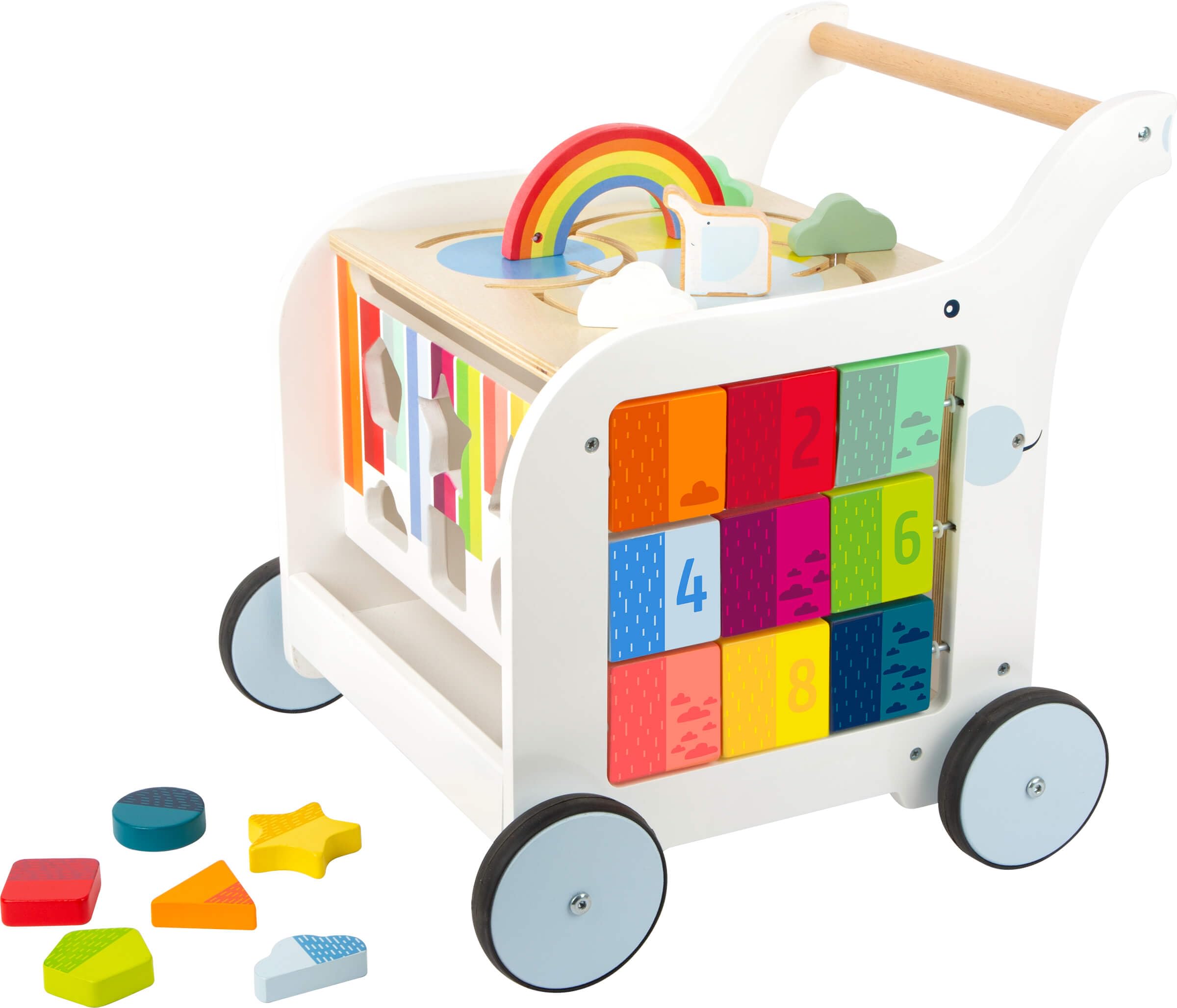 smallfoot 11607 Carrello Elefante Primi Passi Legno