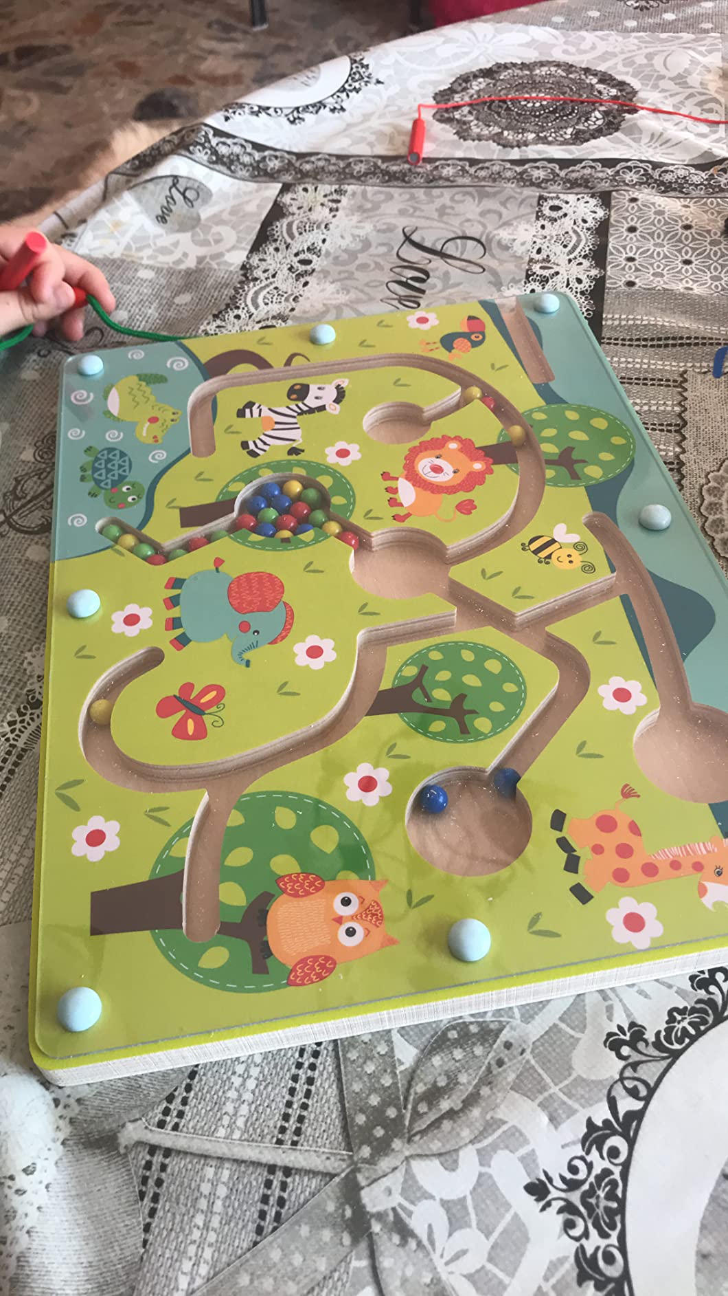 smallfoot Labirinto Magnetico 10729 Animali della Savana gioco legno