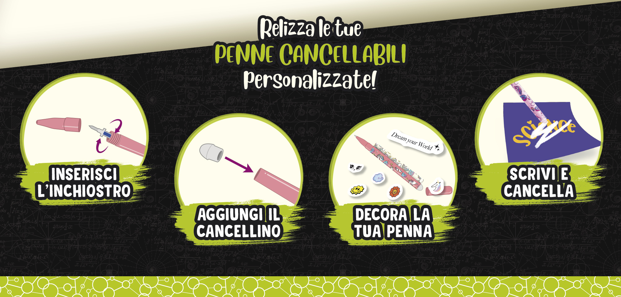 Lisciani I'm a Genius Laboratorio Penne Cancellabili gioco scientifico
