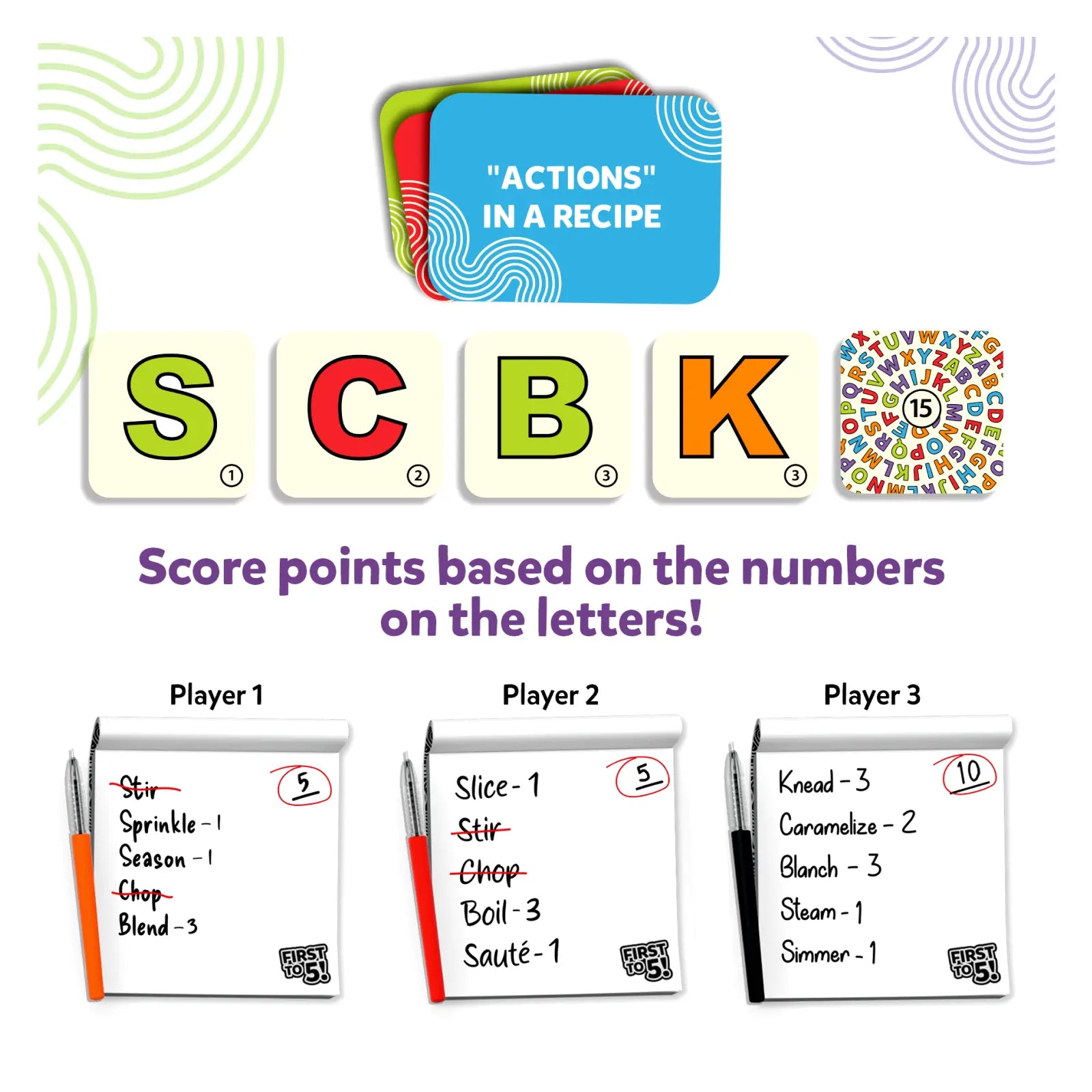 Skillmatics First to 5 gioco di carte categorie 8+ anni