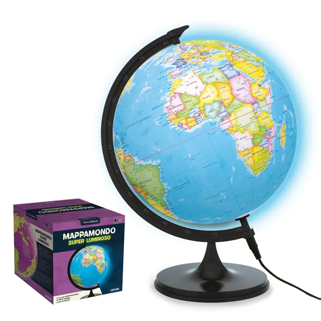 Lisciani I'm a Genius Mappamondo Super Luminoso globo luminoso