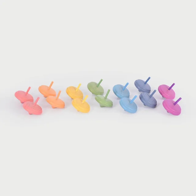 Tickit Rainbow Wooden trottole in legno 14 pezzi arcobaleno