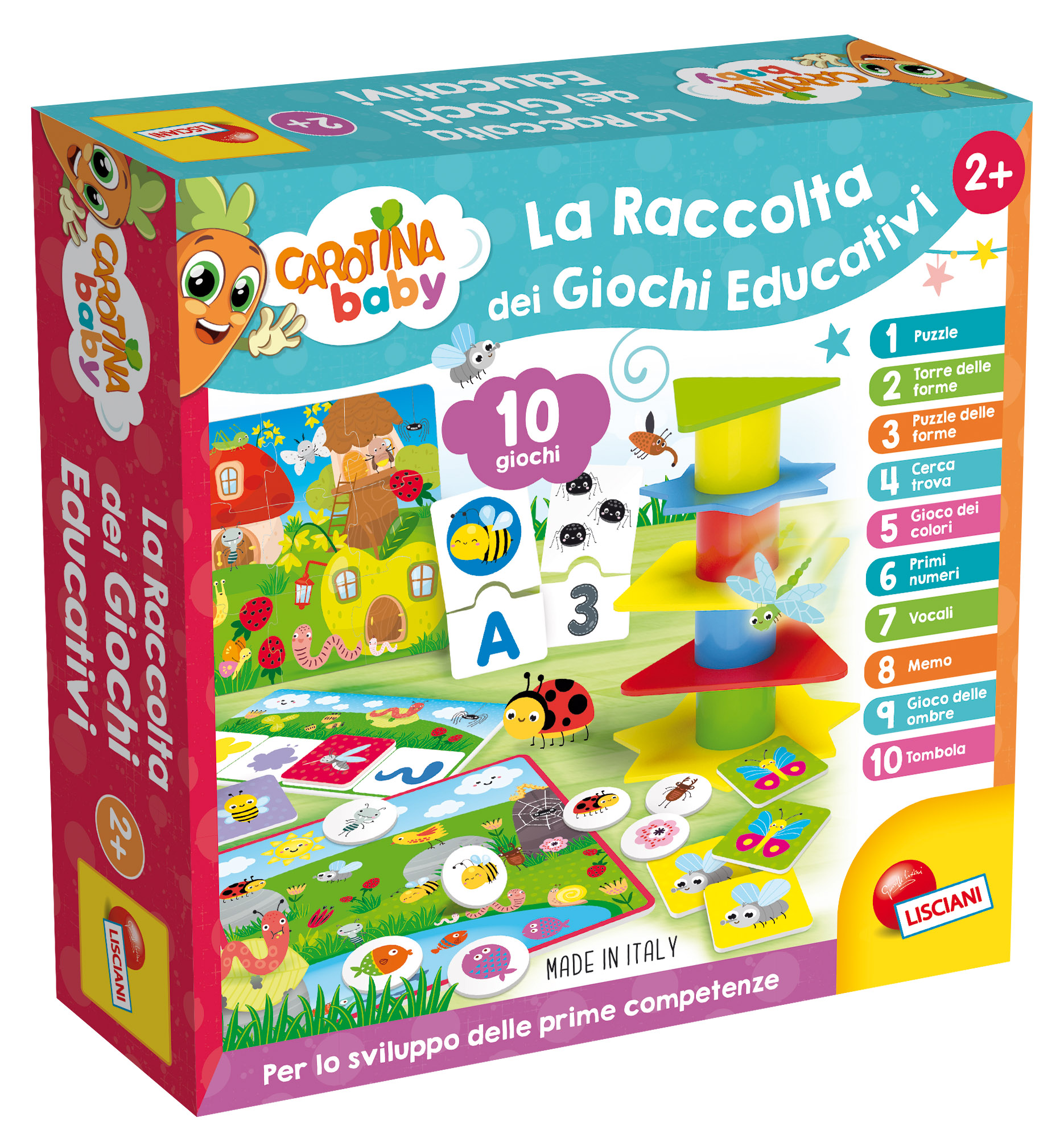 Lisciani Carotina Baby raccolta giochi educativi bimbi prima infanzia