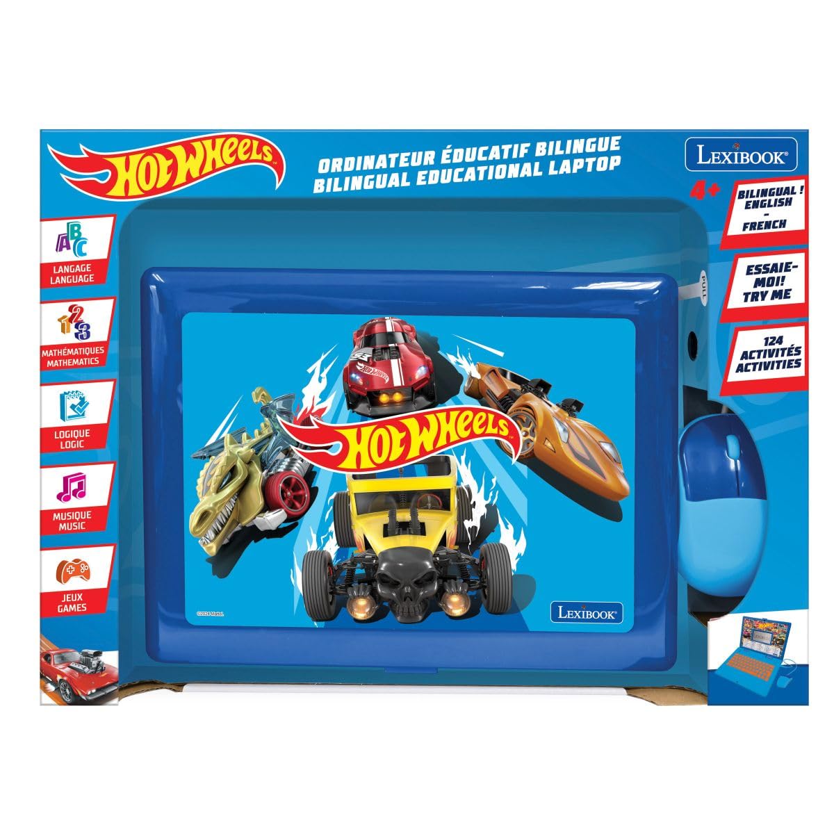 Hot Wheels JC598HWi1 laptop educativo bilingue bambini