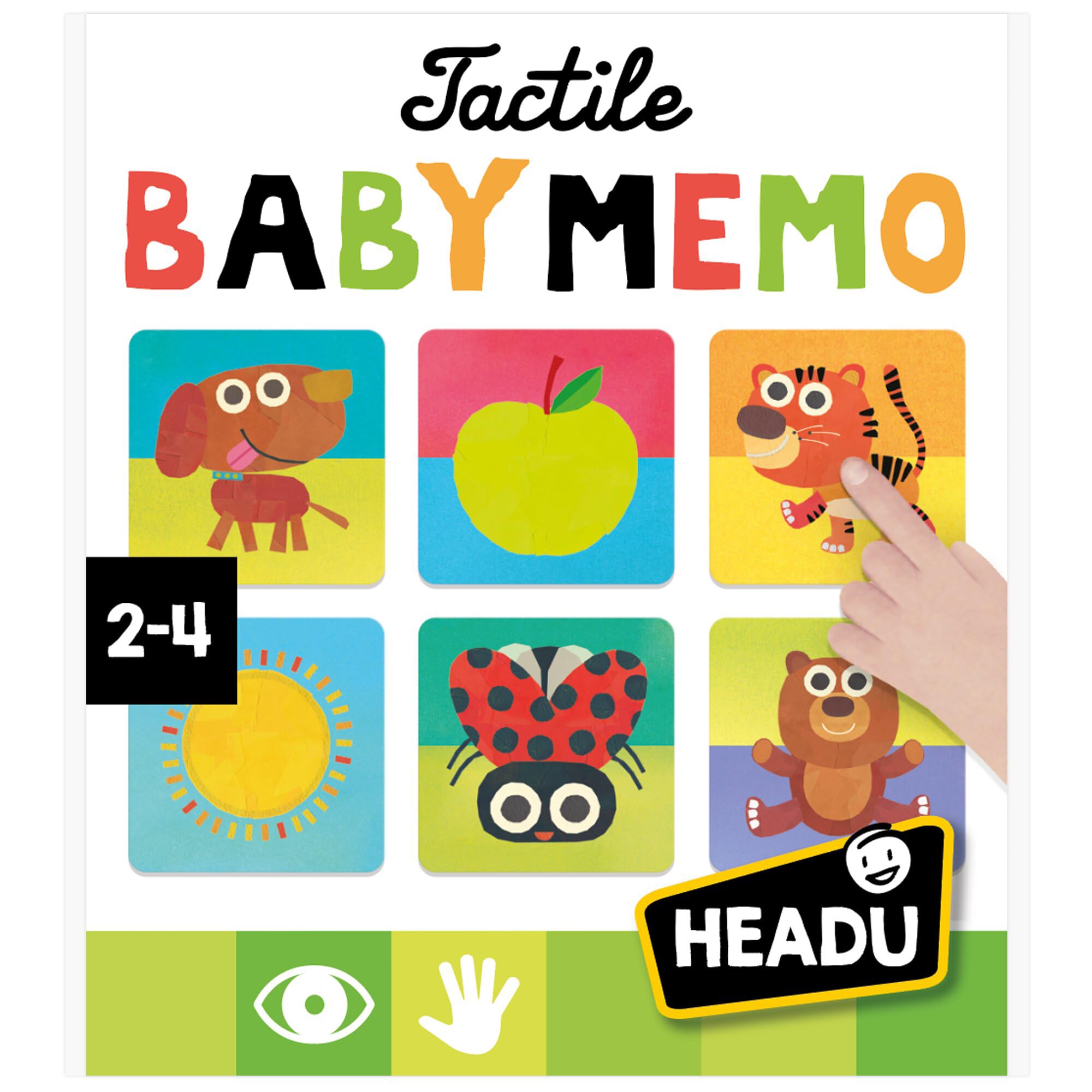 Headu Tactile Baby Memo gioco di memoria 36 tessere 2-4 anni