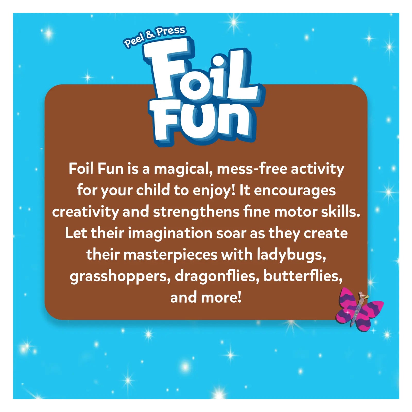 Skillmatics Foil Fun Bugs & Butterflies kit foil 4-9 anni