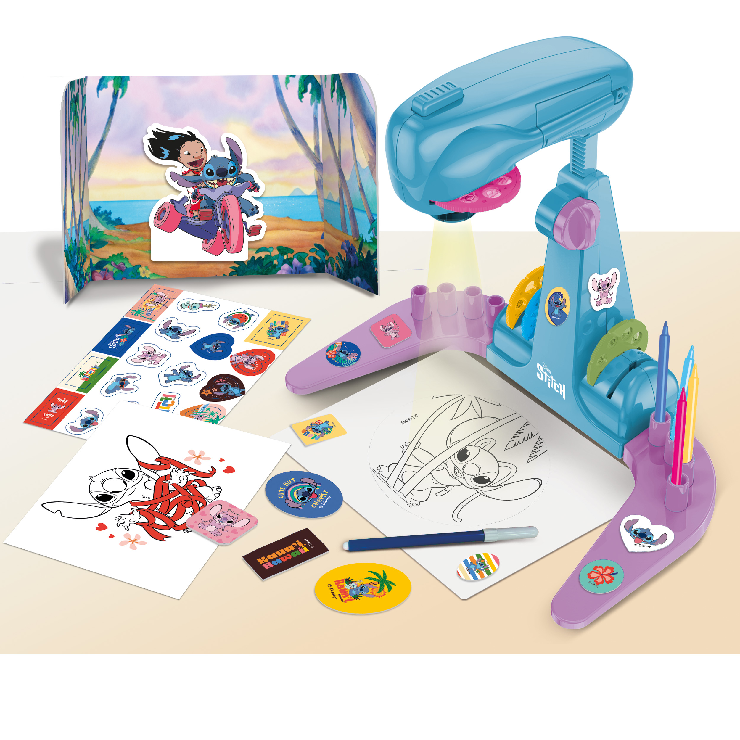Lisciani Stitch Drawing School proiettore LED per disegnare