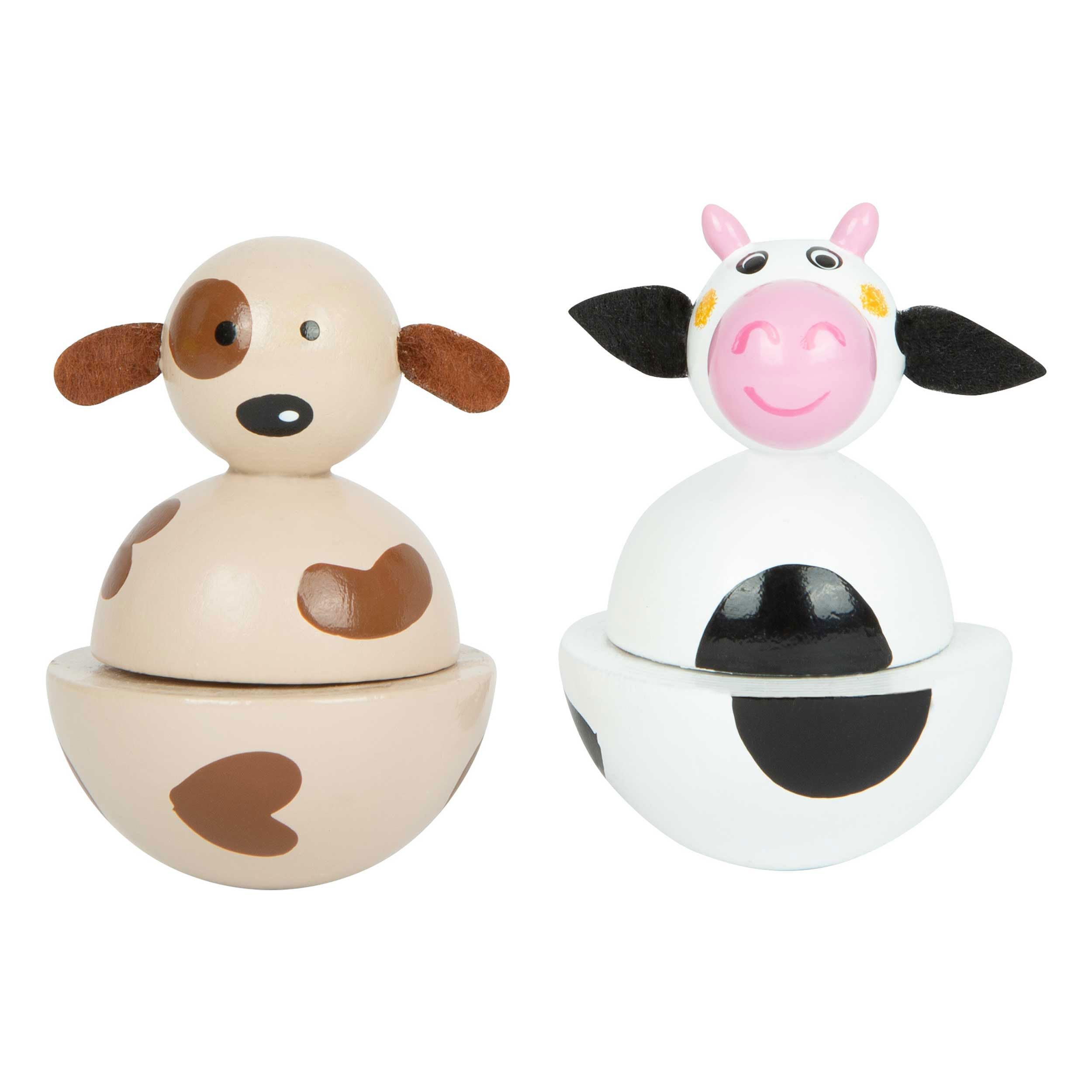 smallfoot 11715 Carillon Fattoria Legno Mucca e Cane