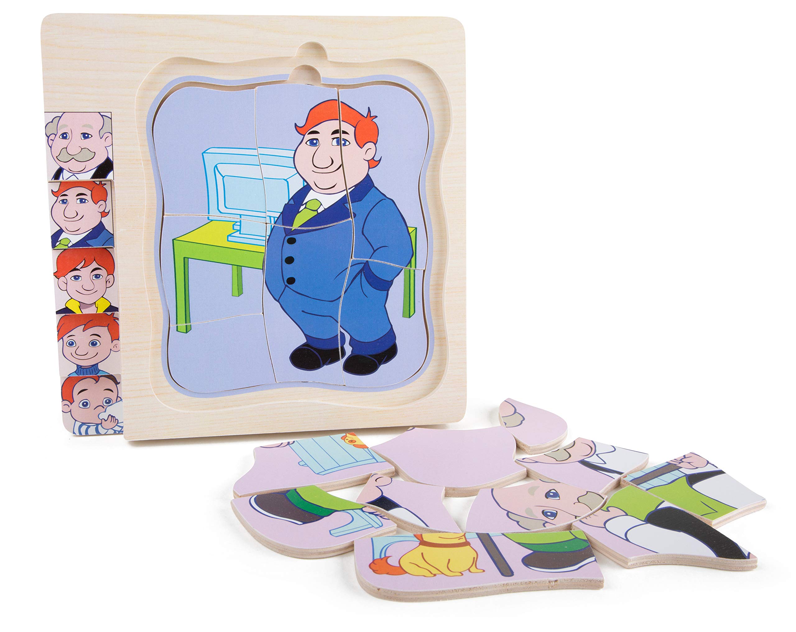 smallfoot 11029 puzzle a strati legno vita del nonno