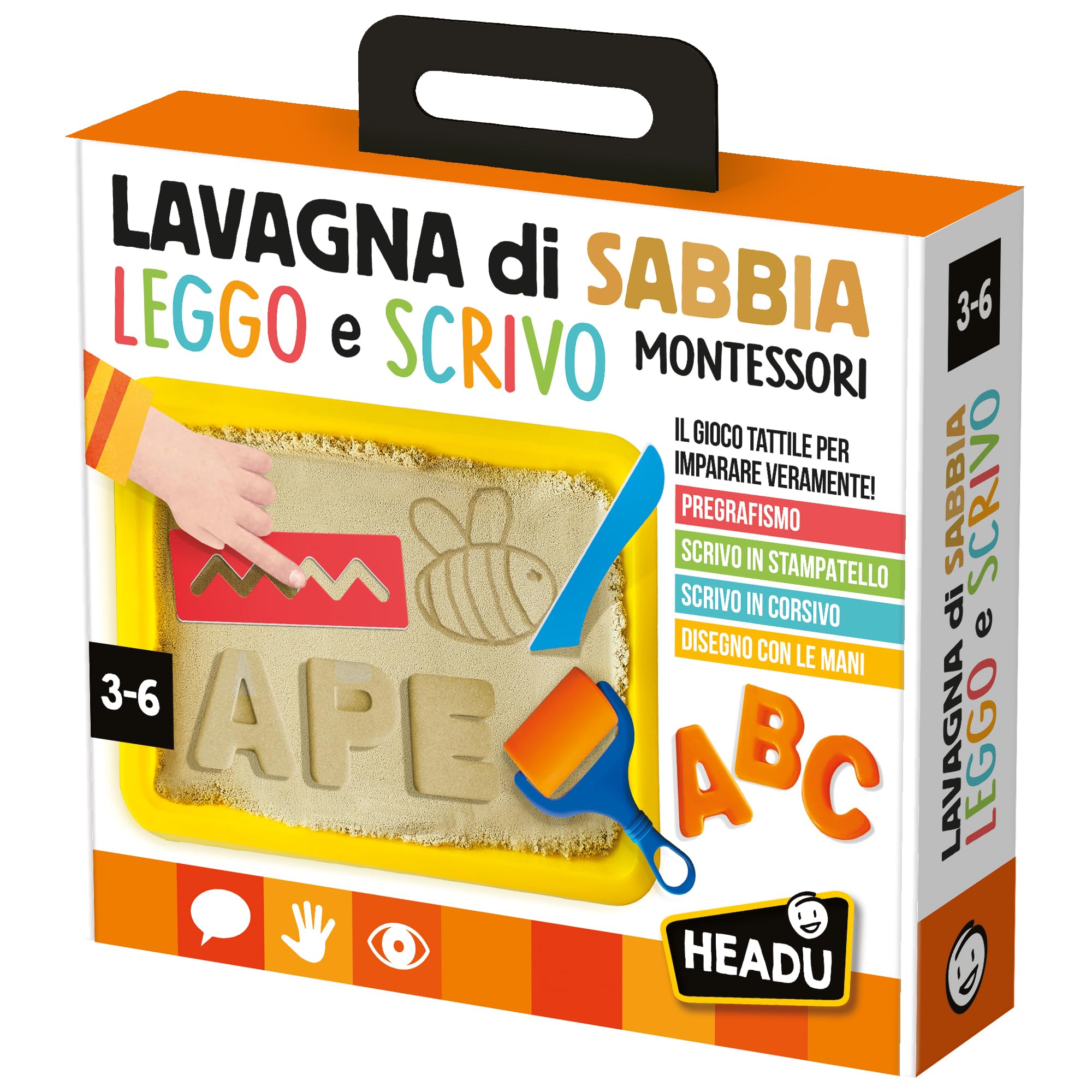 Headu lavagna di sabbia Montessori leggo e scrivo