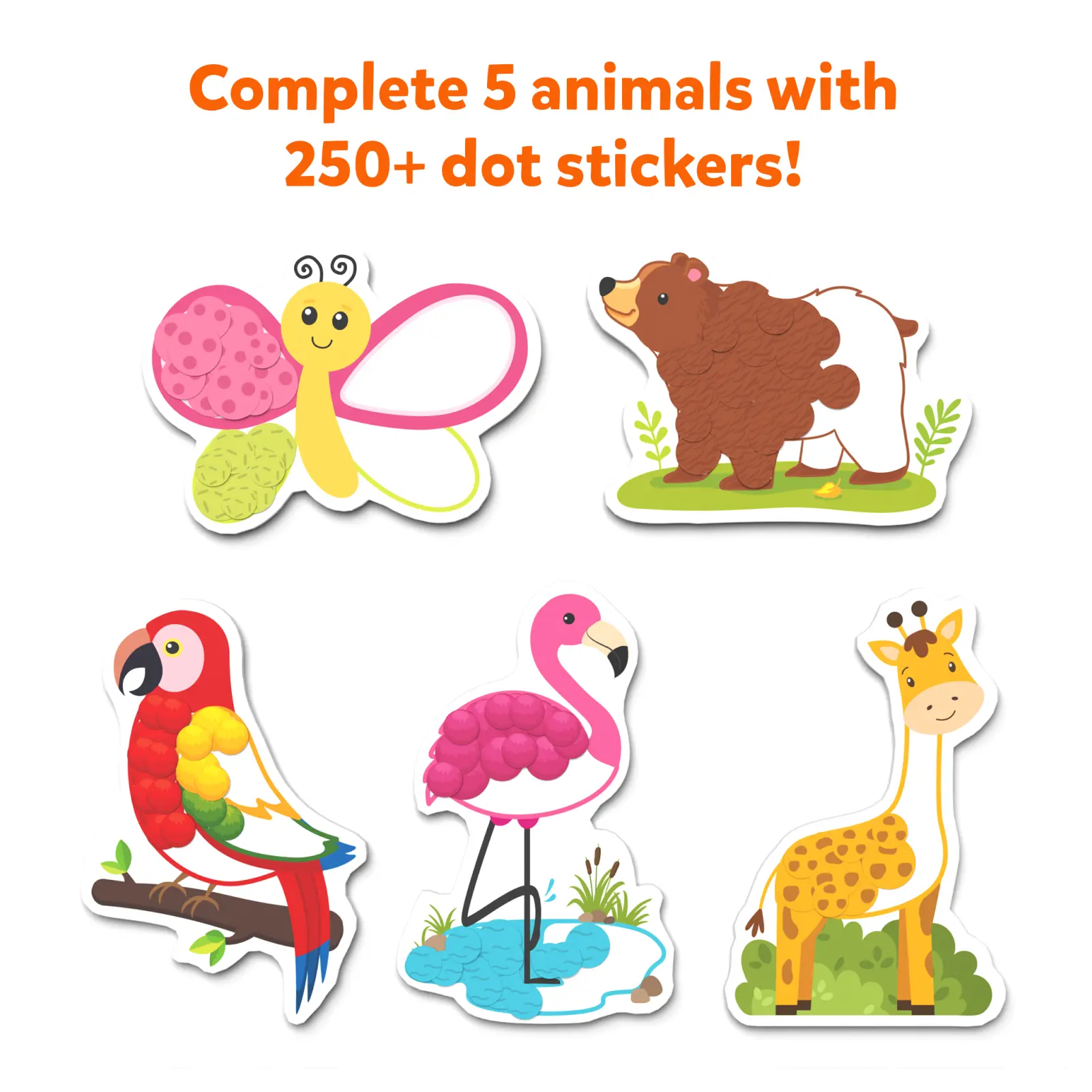 Skillmatics Dot It Animali sticker art 15 pezzi 3-7 anni