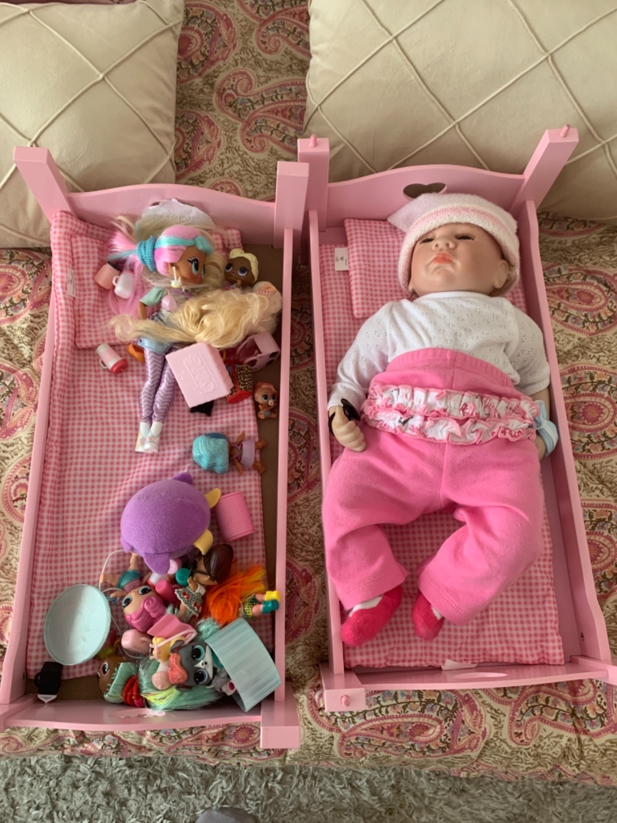 smallfoot 2871 letto bambole rosa a castello