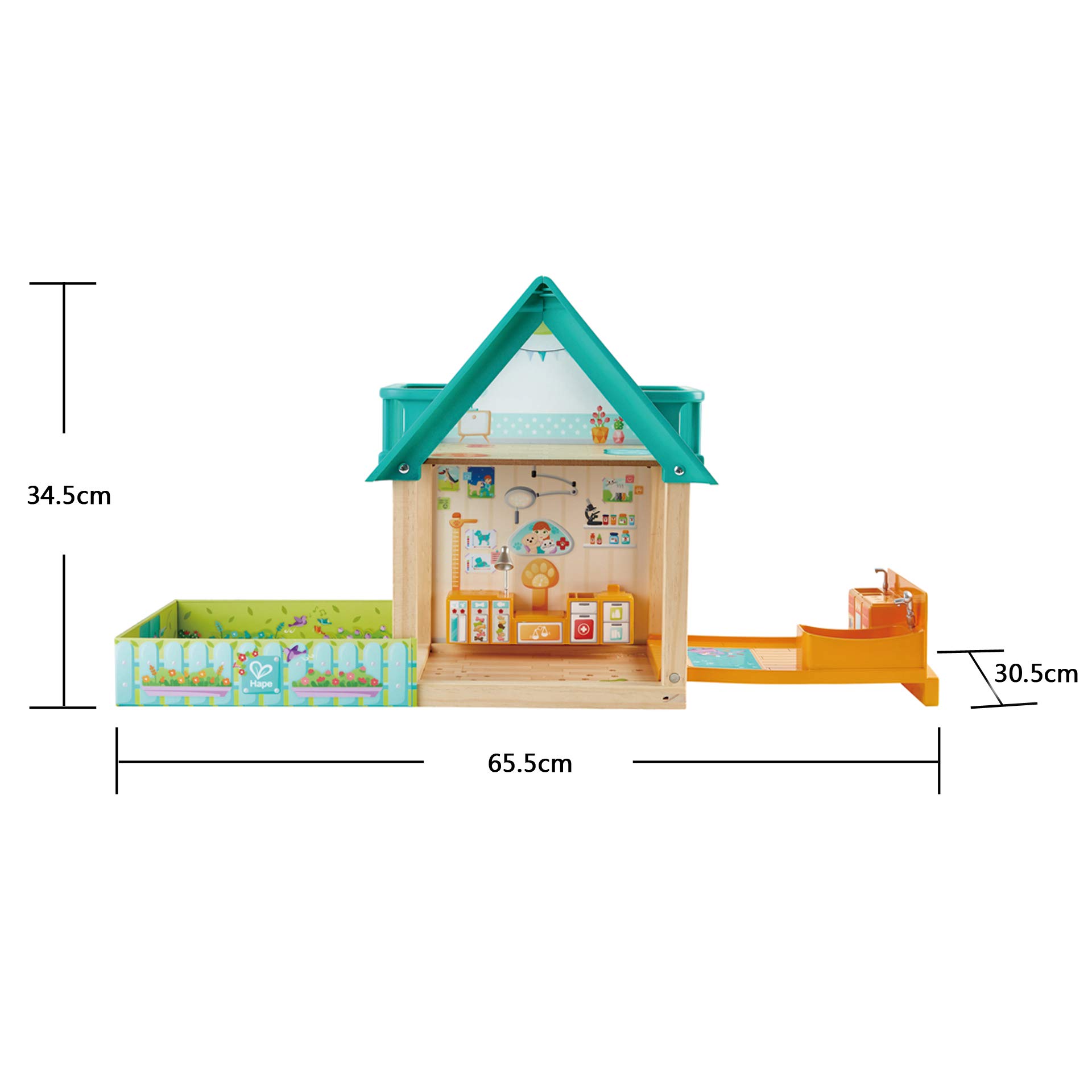 Hape Furry Friend E3408 set veterinario trasportabile legno