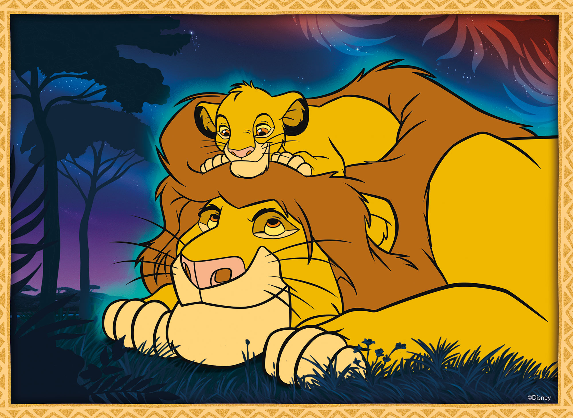 Lisciani Disney Maxifloor 4x48 puzzle Re Leone double-face
