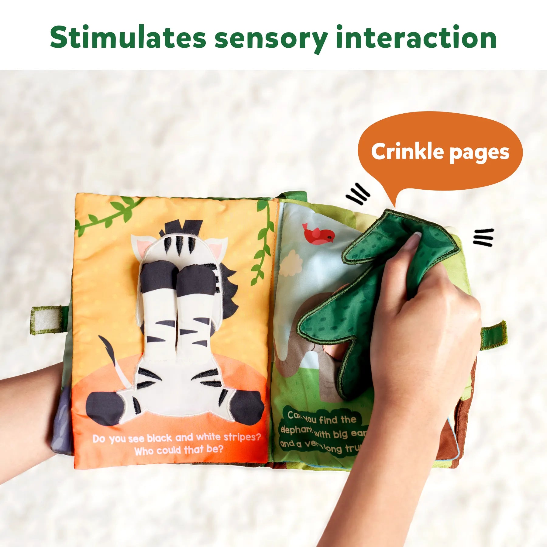 Skillmatics Peek-A-Boo libro stoffa giungla 6+ mesi