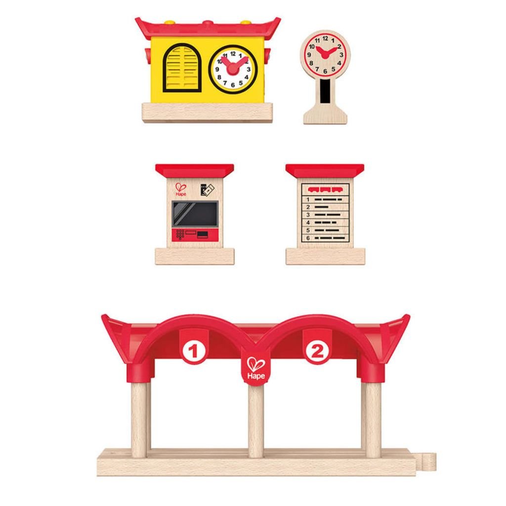 Hape Stazione Treni Registra Ascolta stazione 5 pezzi