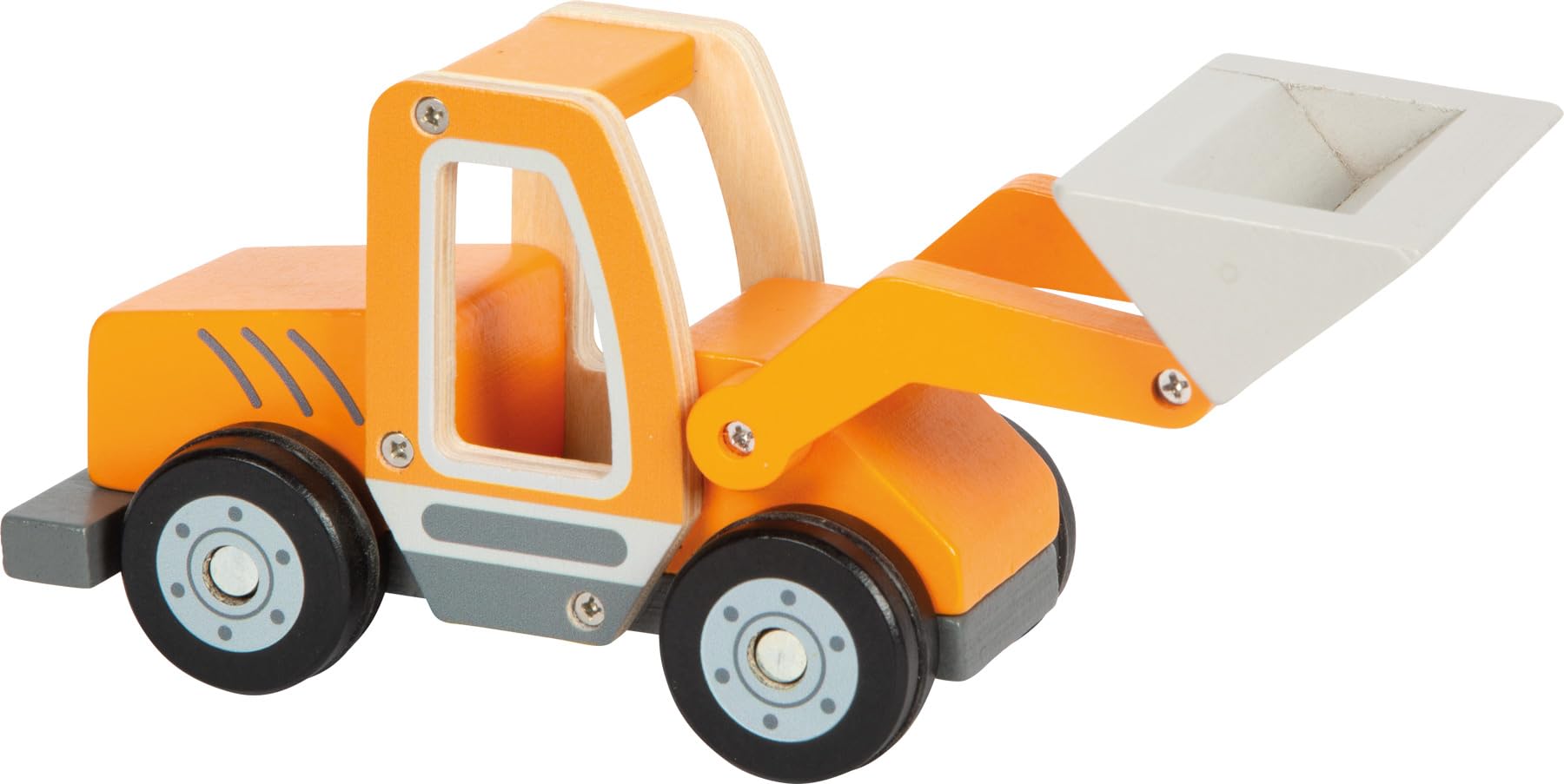 smallfoot 12635 caricatore compatto ruspa in legno 21 cm