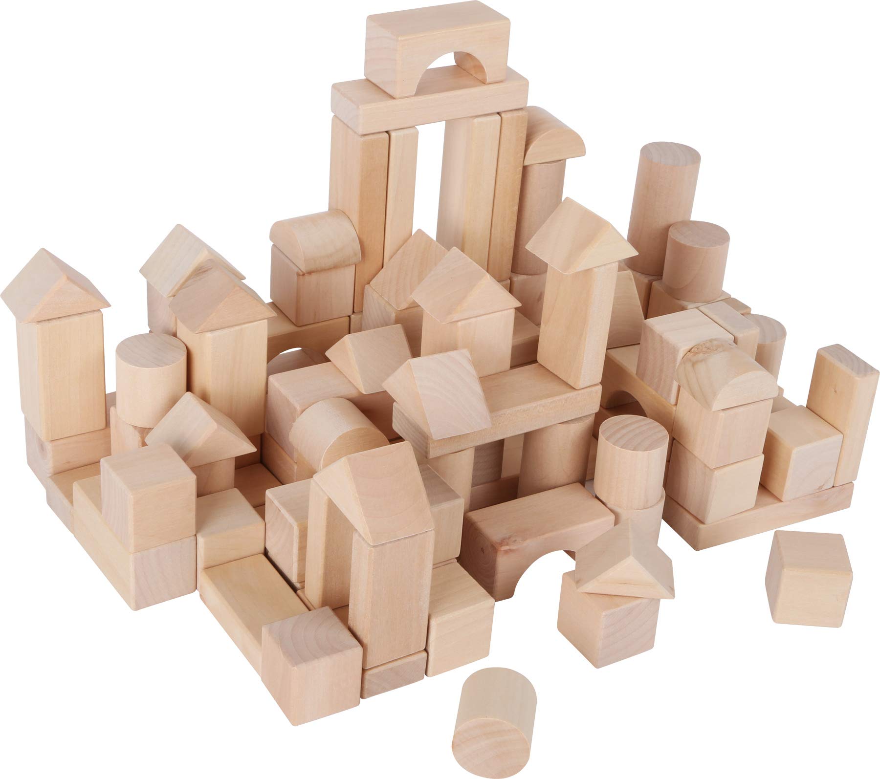smallfoot 7073 cubetti costruzioni legno 100 pezzi naturali