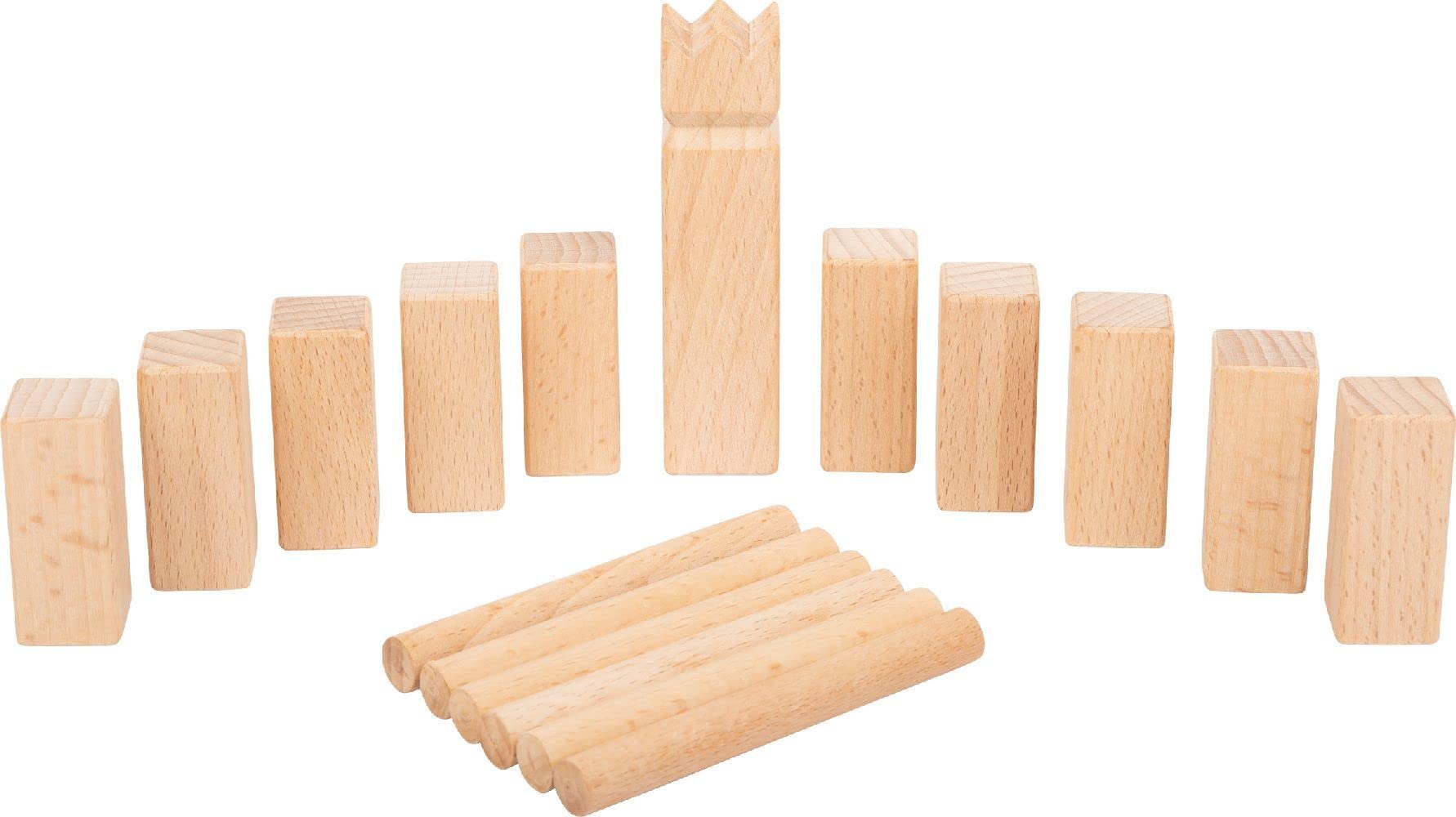 Smallfoot 11356 Mini-Kubb gioco vichinghi in legno 17 pezzi