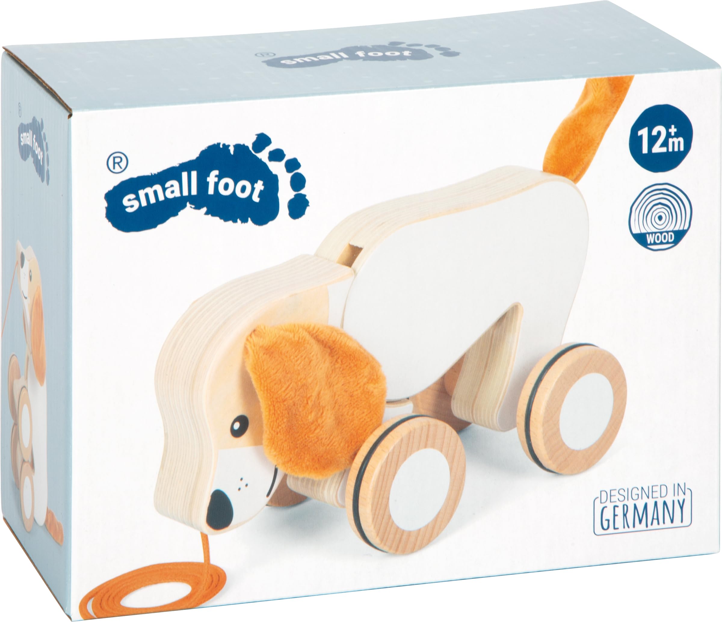 smallfoot Cane giocattolo trainabile legno orecchie scricchiolanti