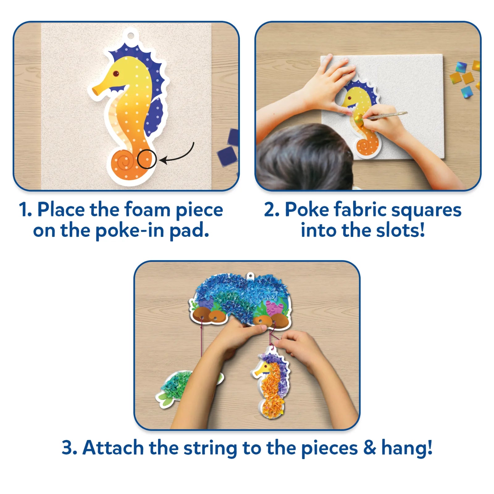 Skillmatics Poke-in Art Underwater Animals kit creativo animali marini