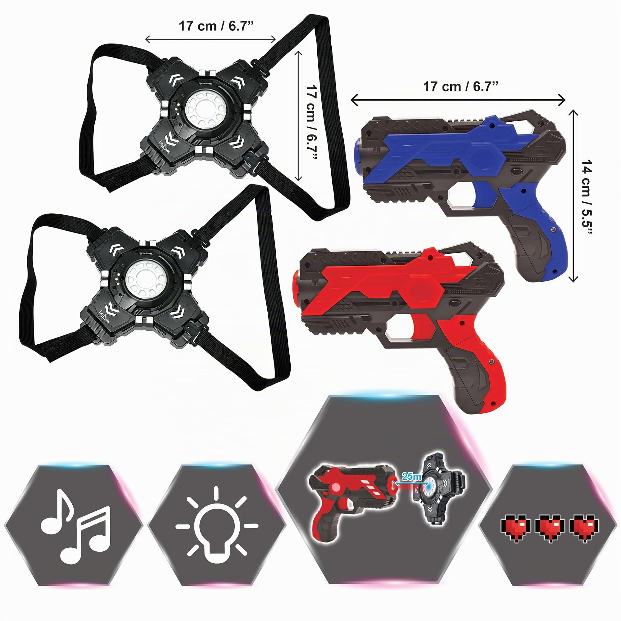 Lexibook Galactic Battle JG250 pistole laser 2 giocatori 25 metri